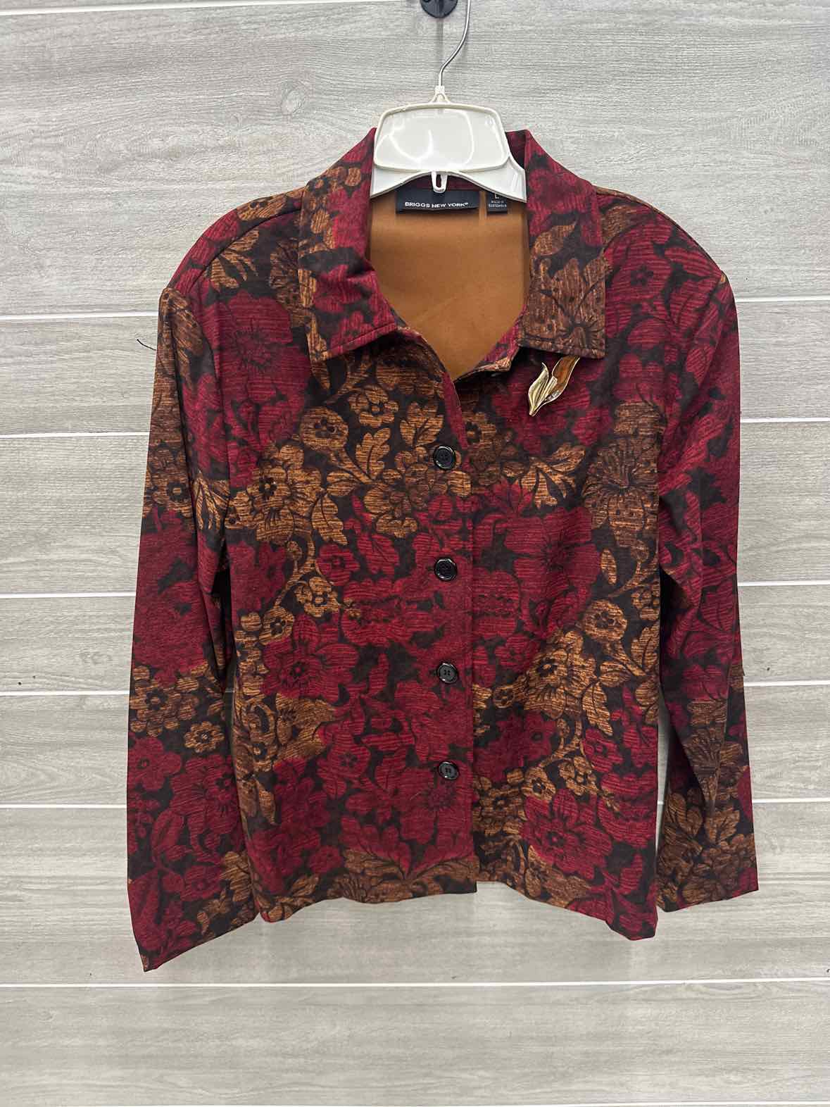 Briggs Size 12 Burgundy Womens Blazer