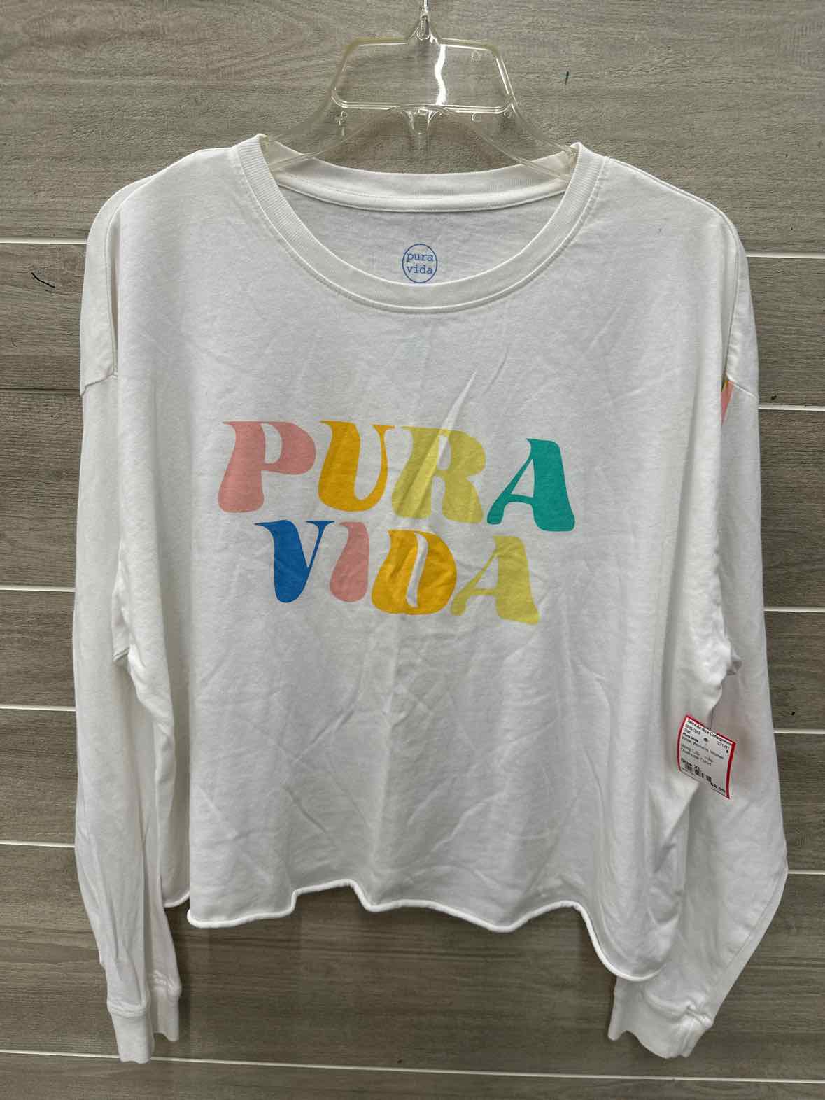 Pura Vida Size XL White Womens Shirt