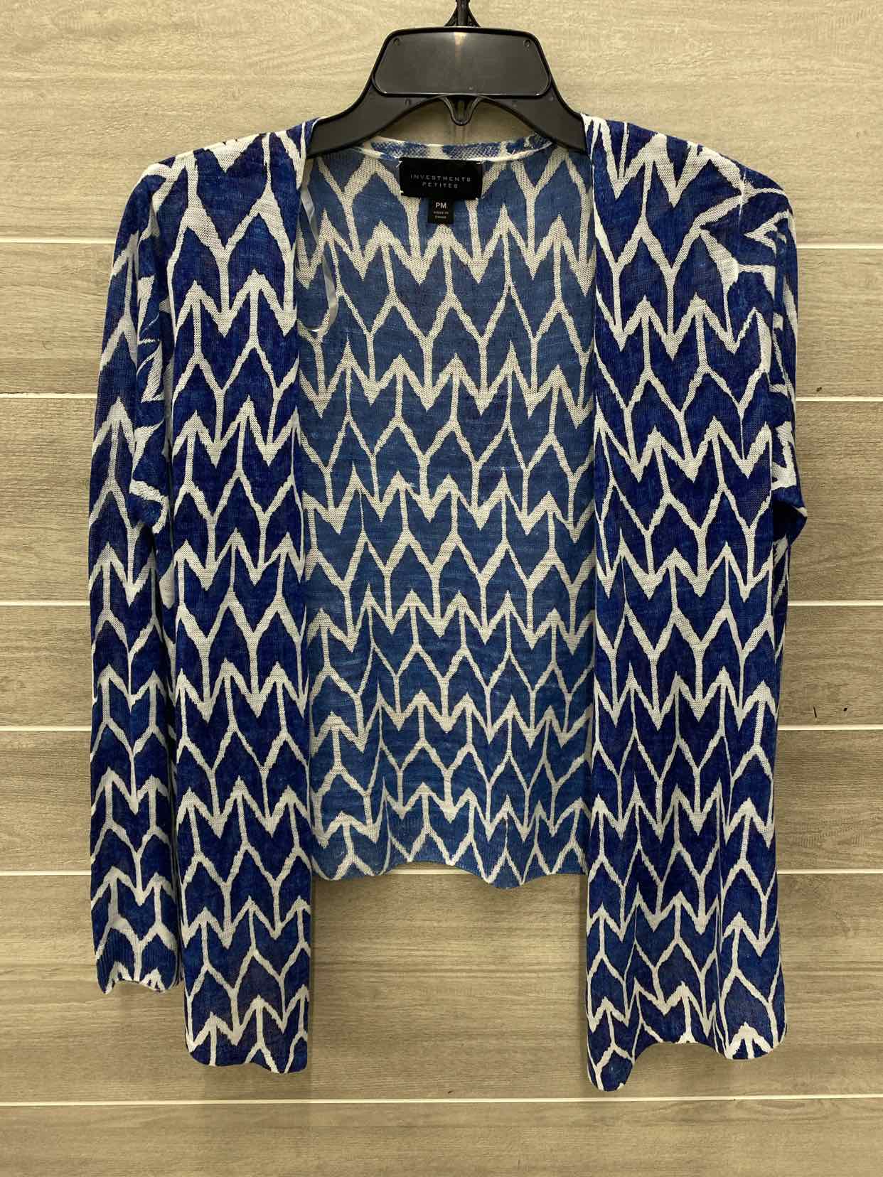 Investments Blue Womens Size M/P Shirt