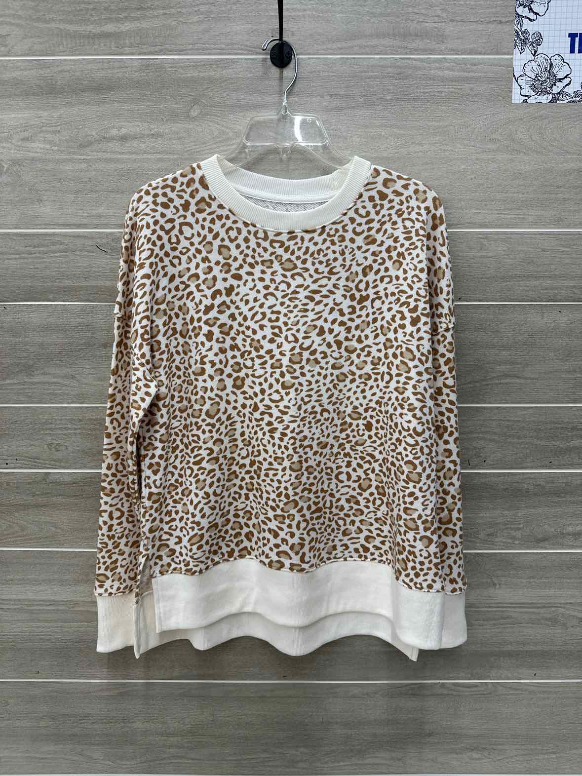 Time & Tru Tan Womens Women Size M Sweatshirt