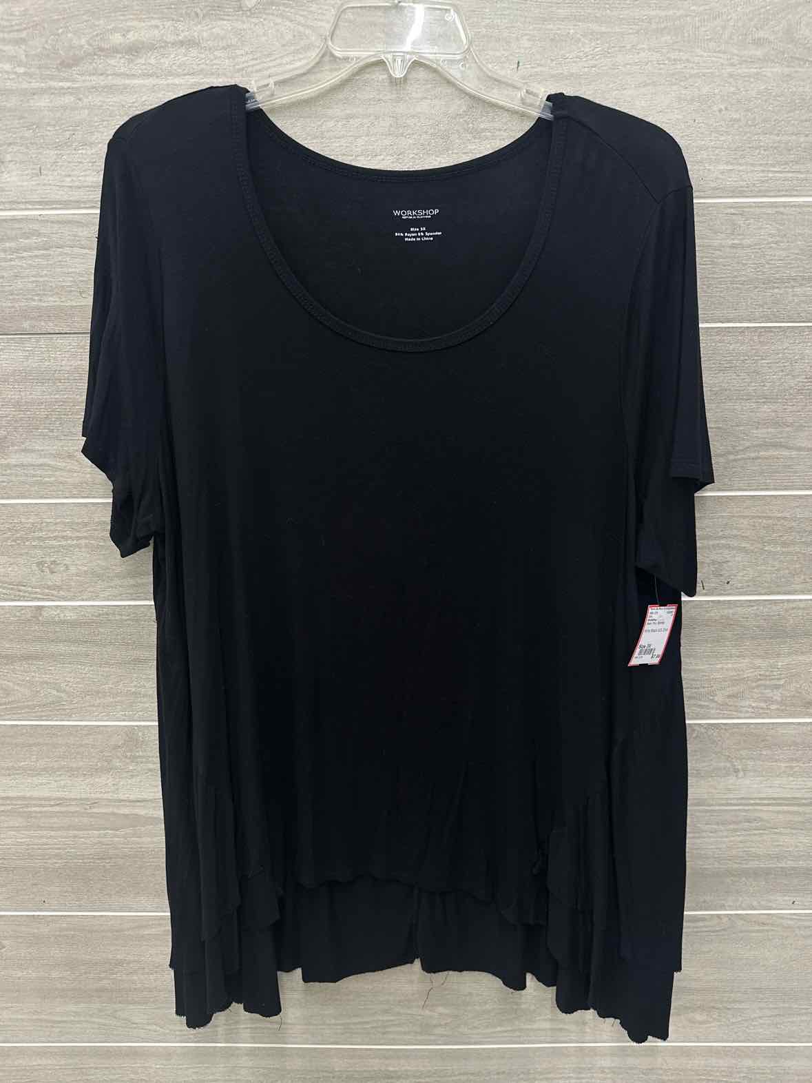 Workshop Size 3X Black Plus Shirt