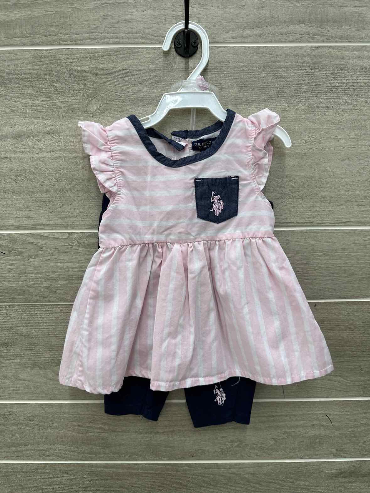 US POLO Infant 12 Months 2 PC Ensemble