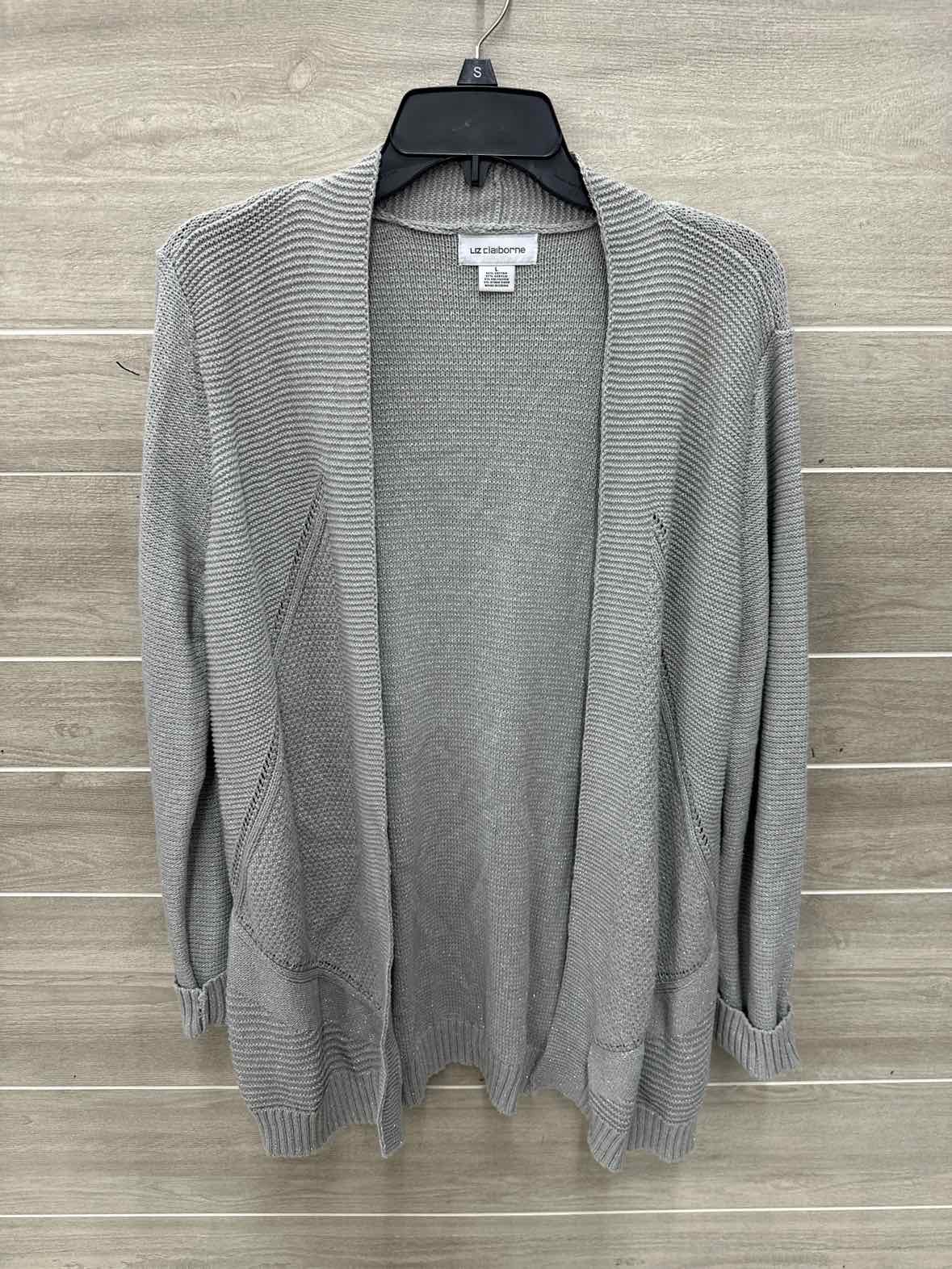 Liz Claiborne Size L Gray Womens Sweater