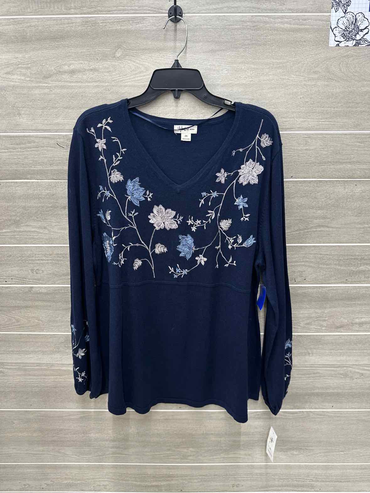 Style & Co Size 2X Navy Womens Sweater