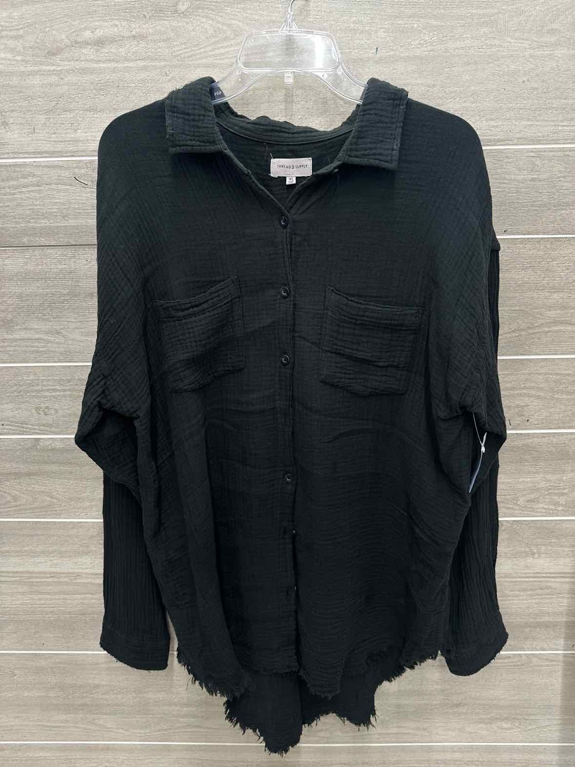 Thread + Supply Size XL Black Womens Shirt