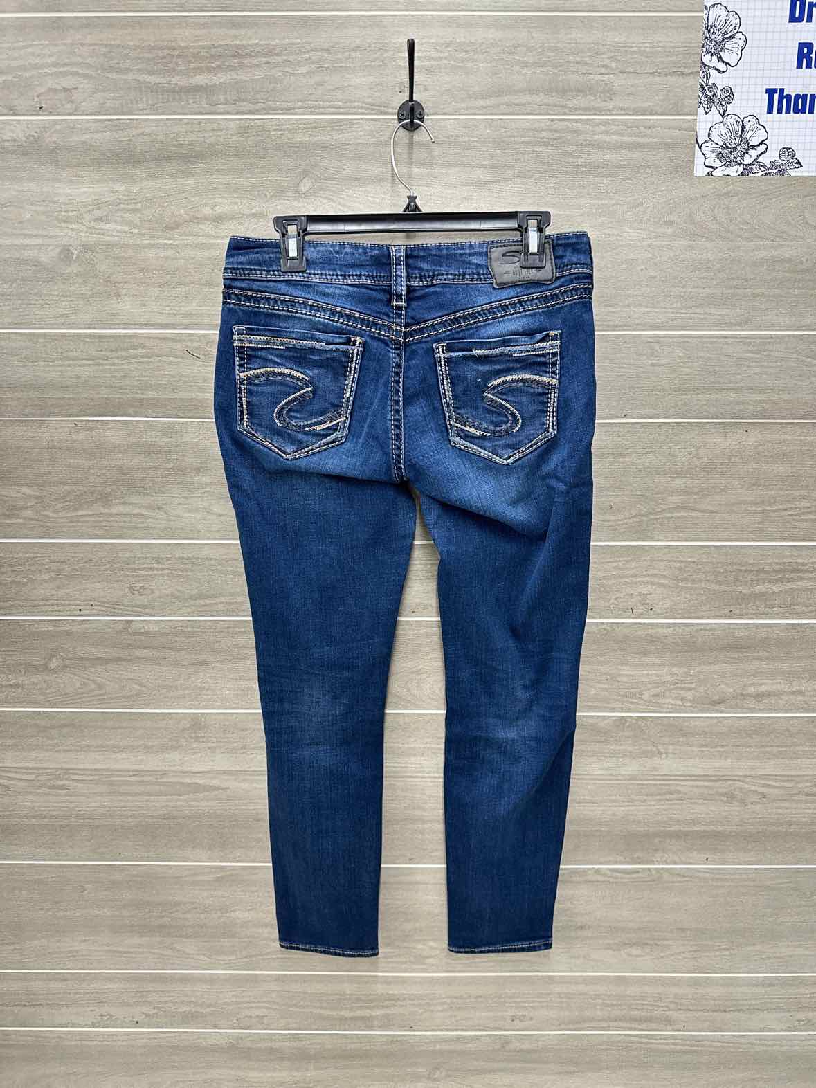 Silver Size 8 Blue Womens Jeans
