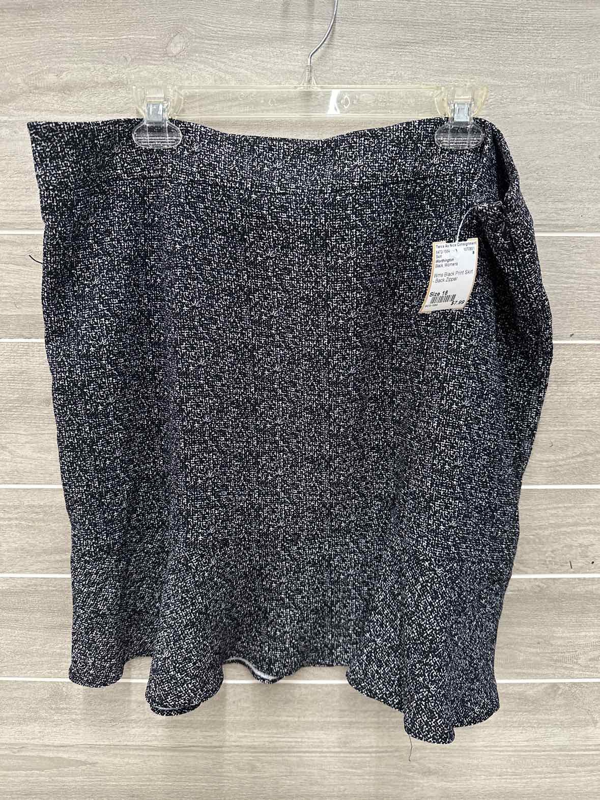 Worthington Black Womens Size 18 Skirt