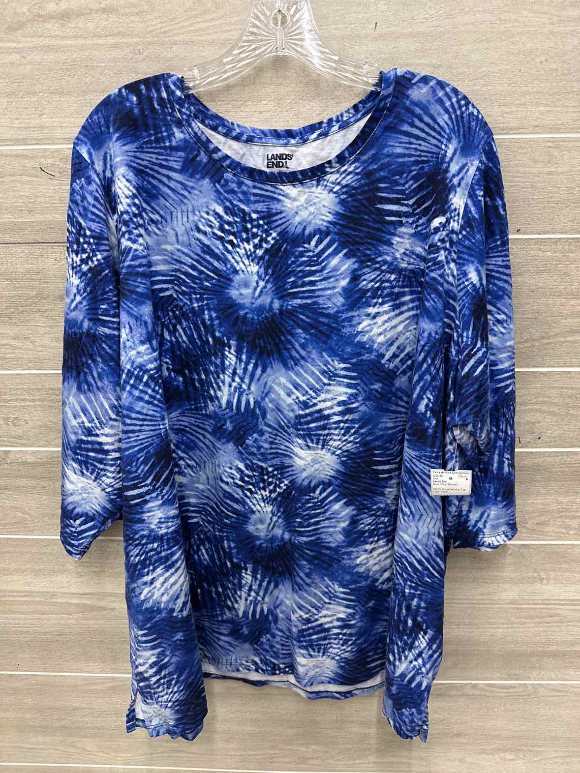 Lands End Size 24/26W Blue Plus Shirt