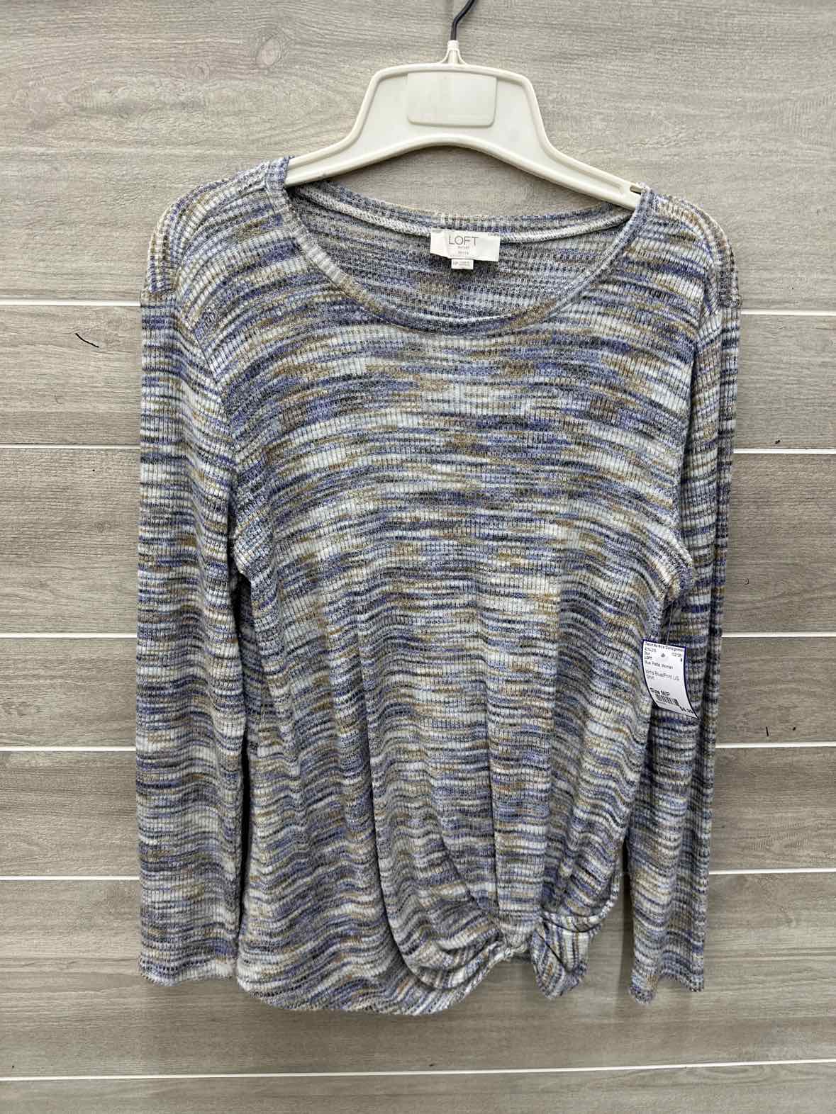 LOFT Size M/P Blue Petite Shirt