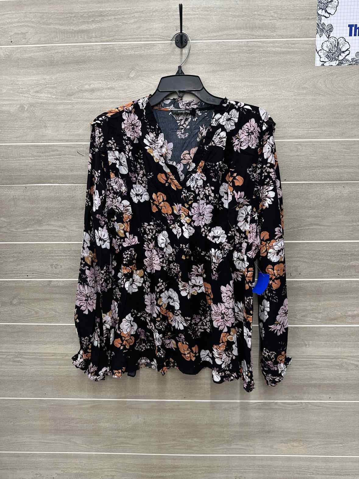 Doe & Rae Size L Black Womens Shirt