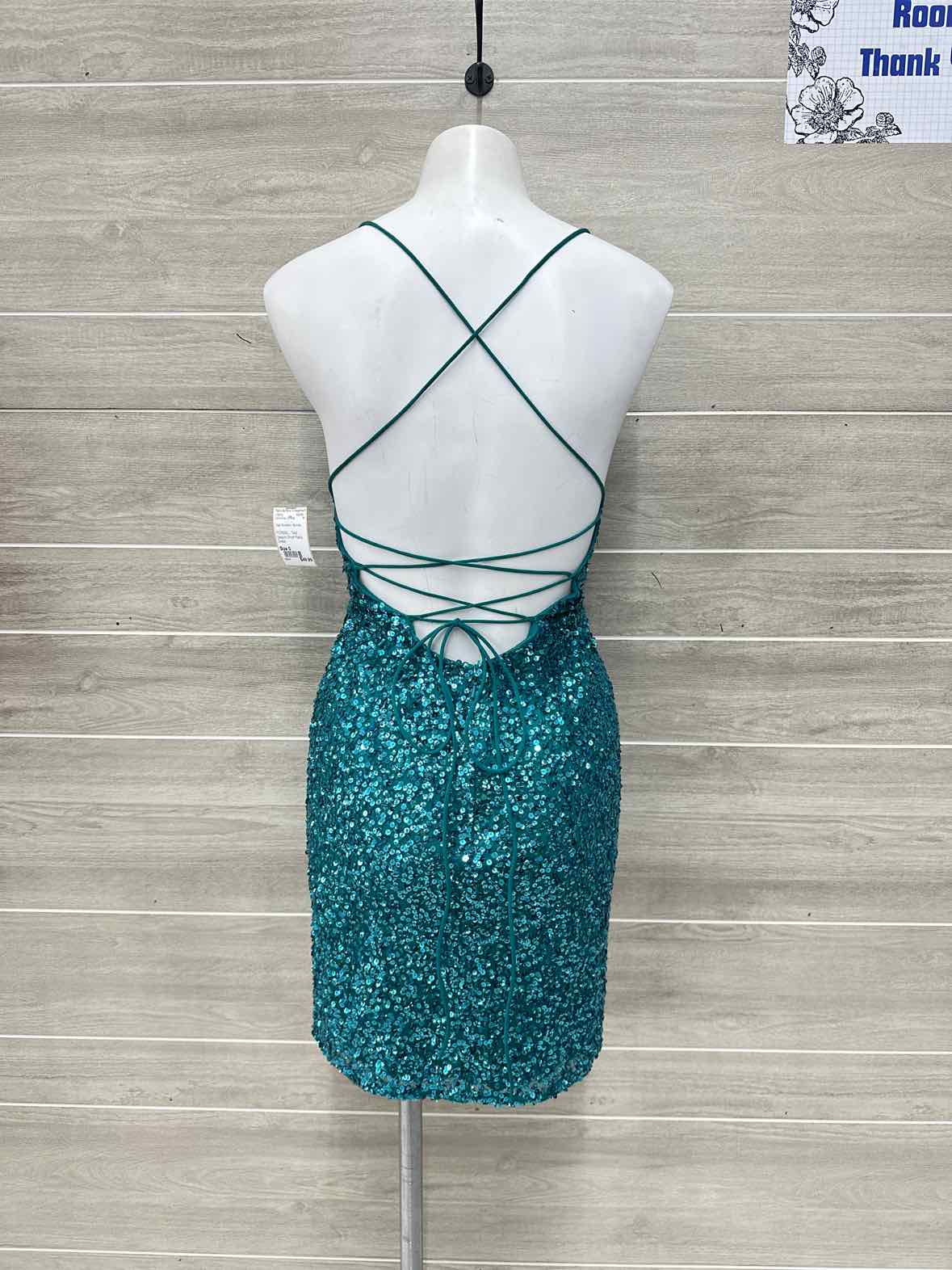 Size 0 Teal Womens Gown/Evening Wear