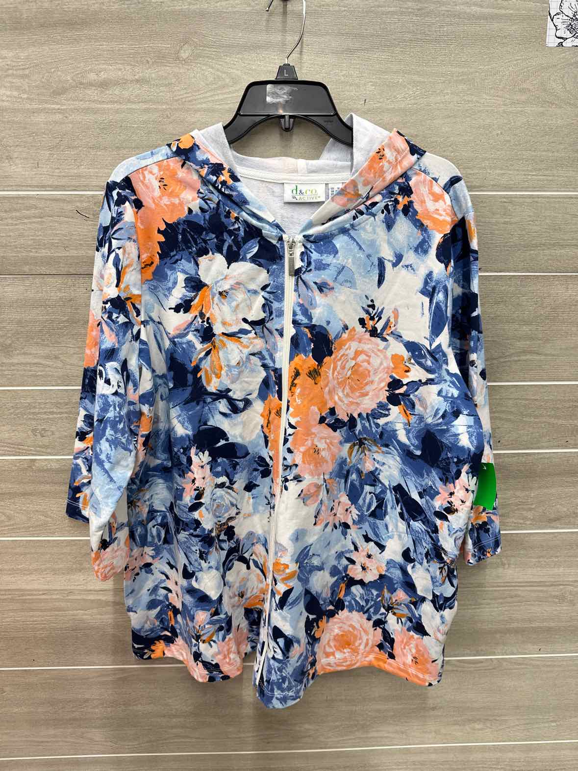 Denim & Co Size 1X/2X White Plus Sweatshirt