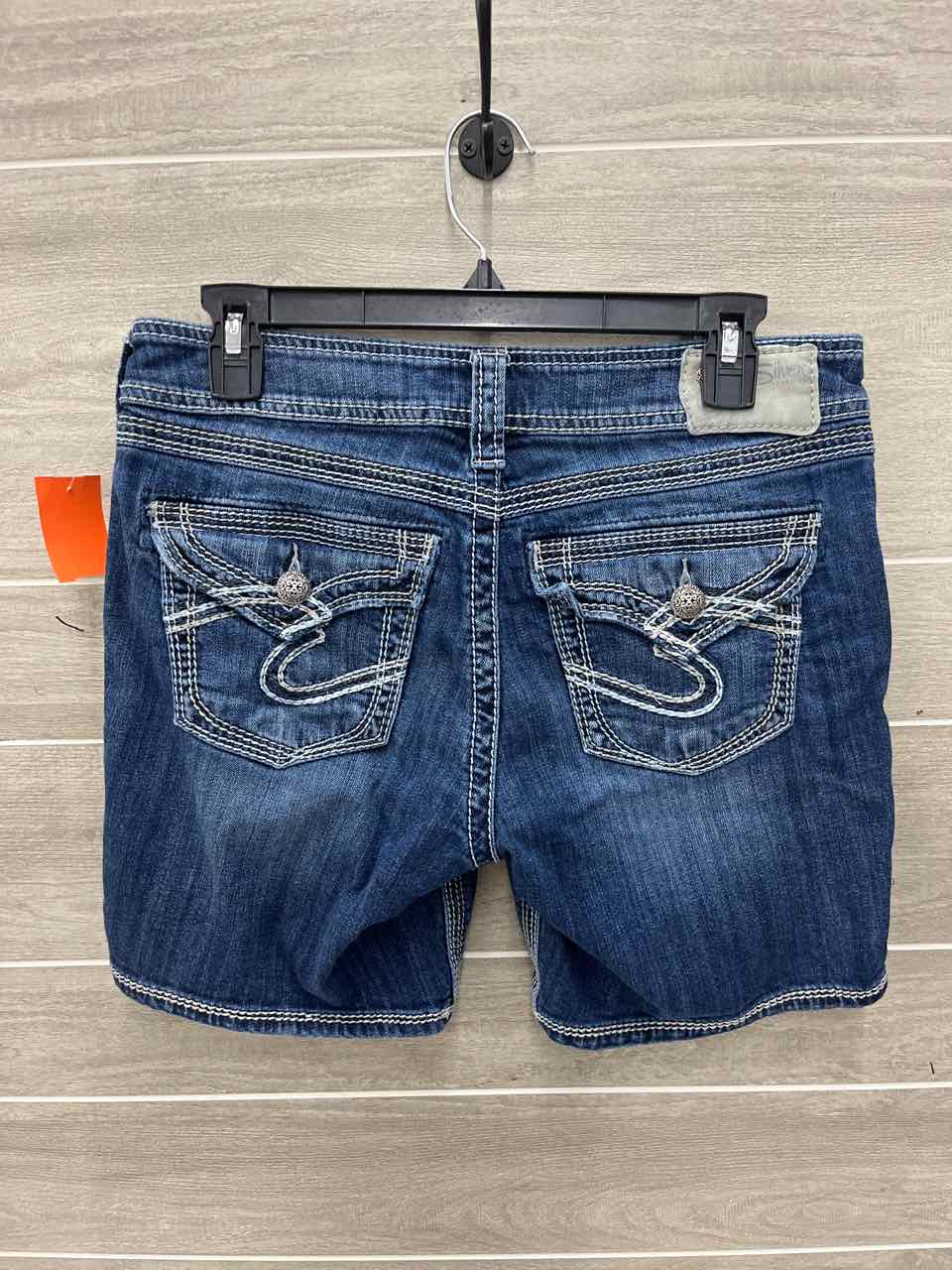 Silver Blue Womens Women Size 6 Shorts