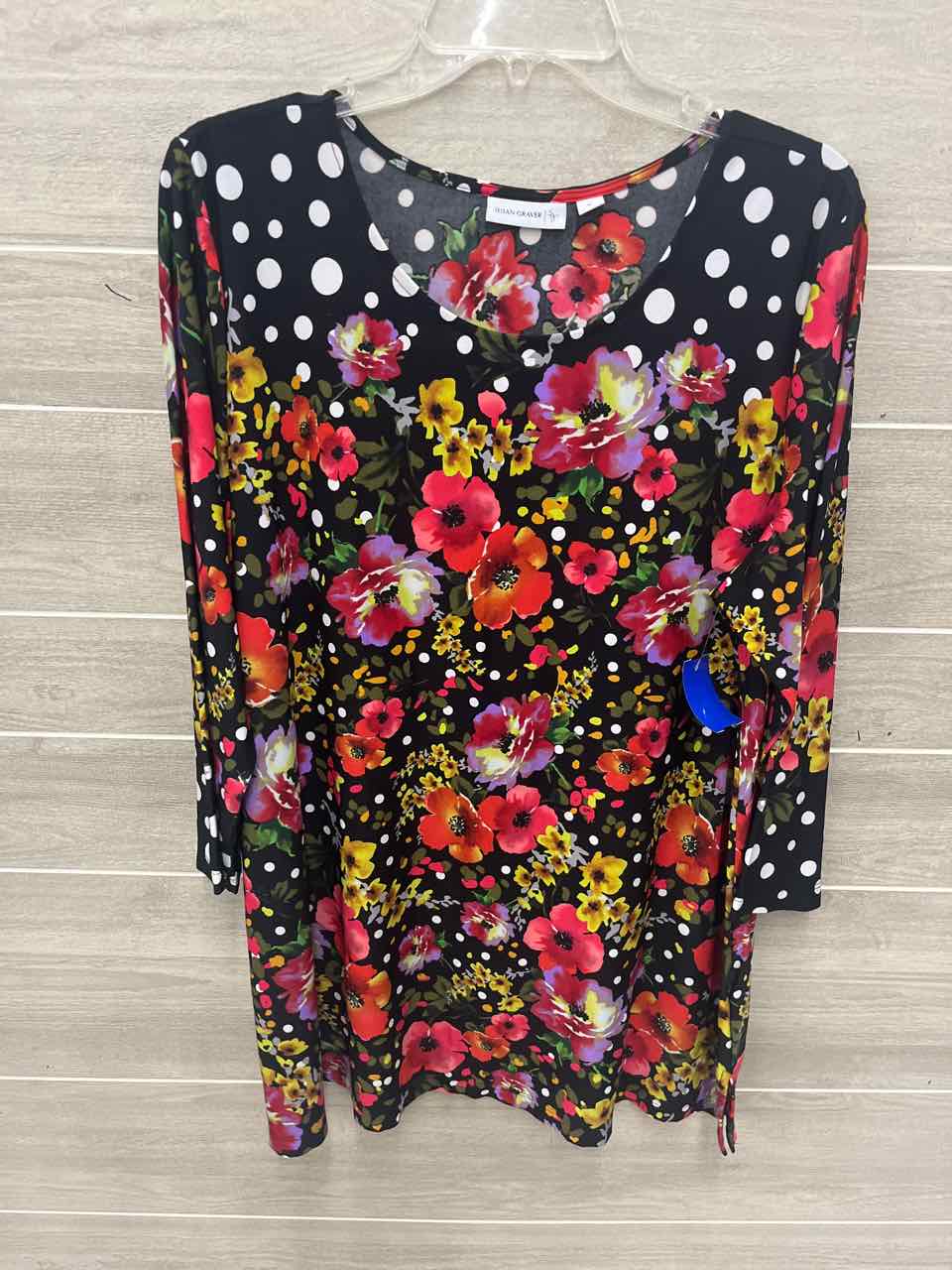 Susan Graver Size 16/18 Black Womens Shirt