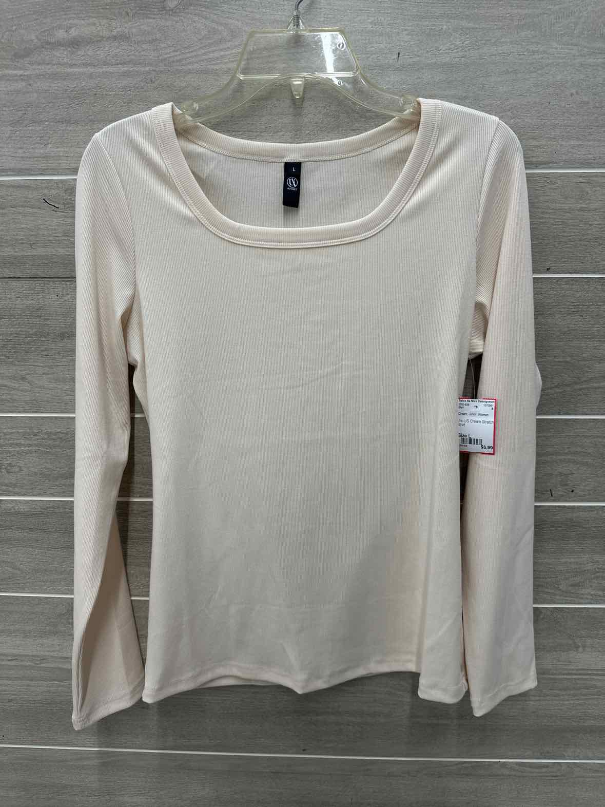 Size L Cream Junior Shirt