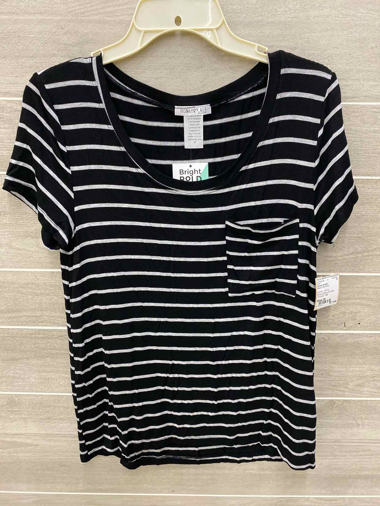 Honey & Lace Black Womens Size M Shirt