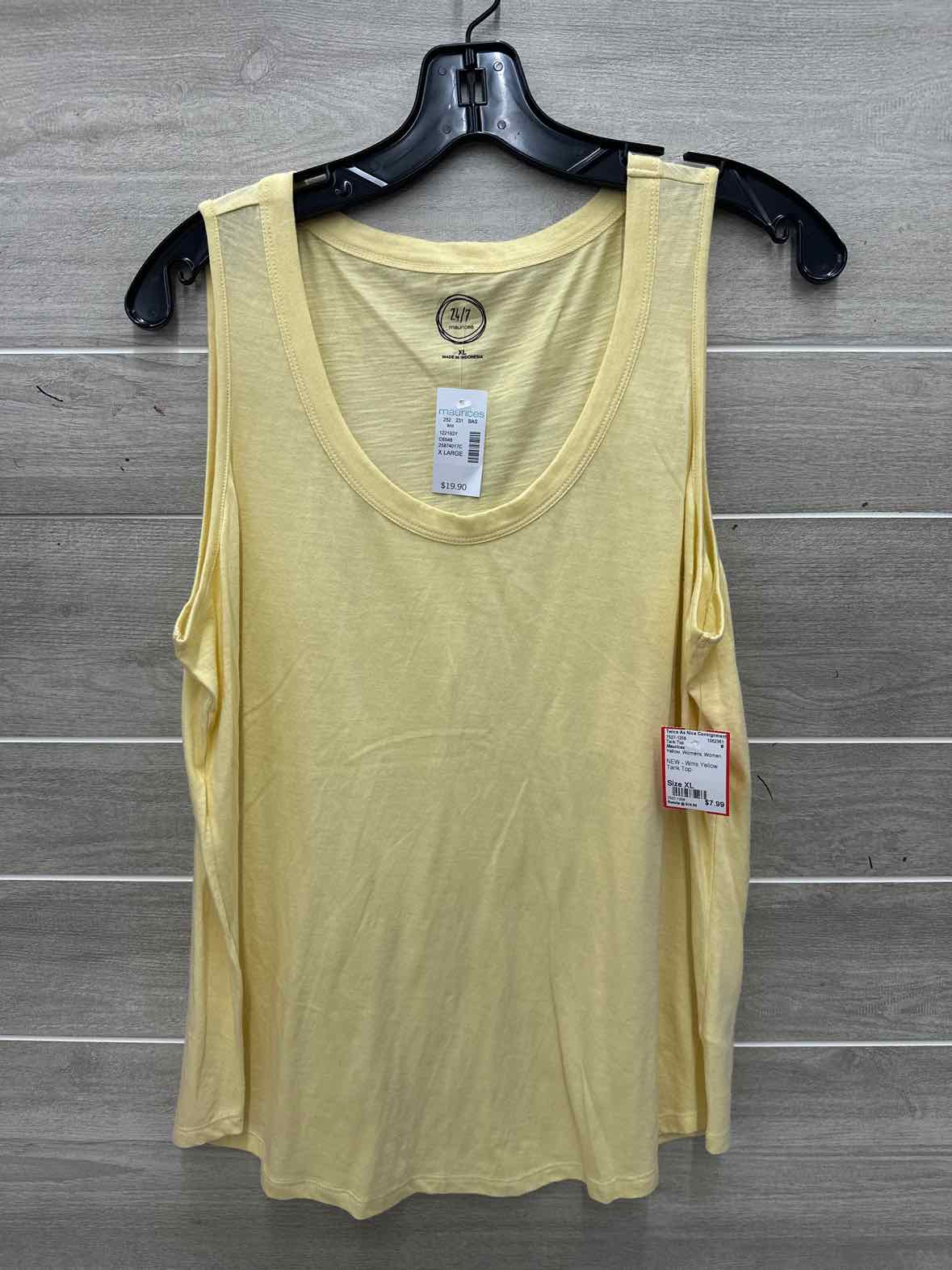 Maurices Size XL Yellow Womens Tank Top