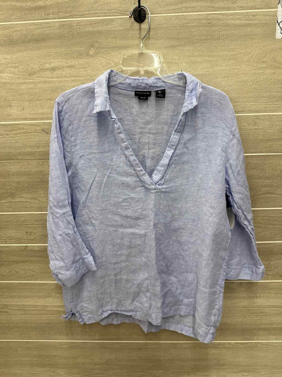 Tahari Size L Blue Womens Shirt
