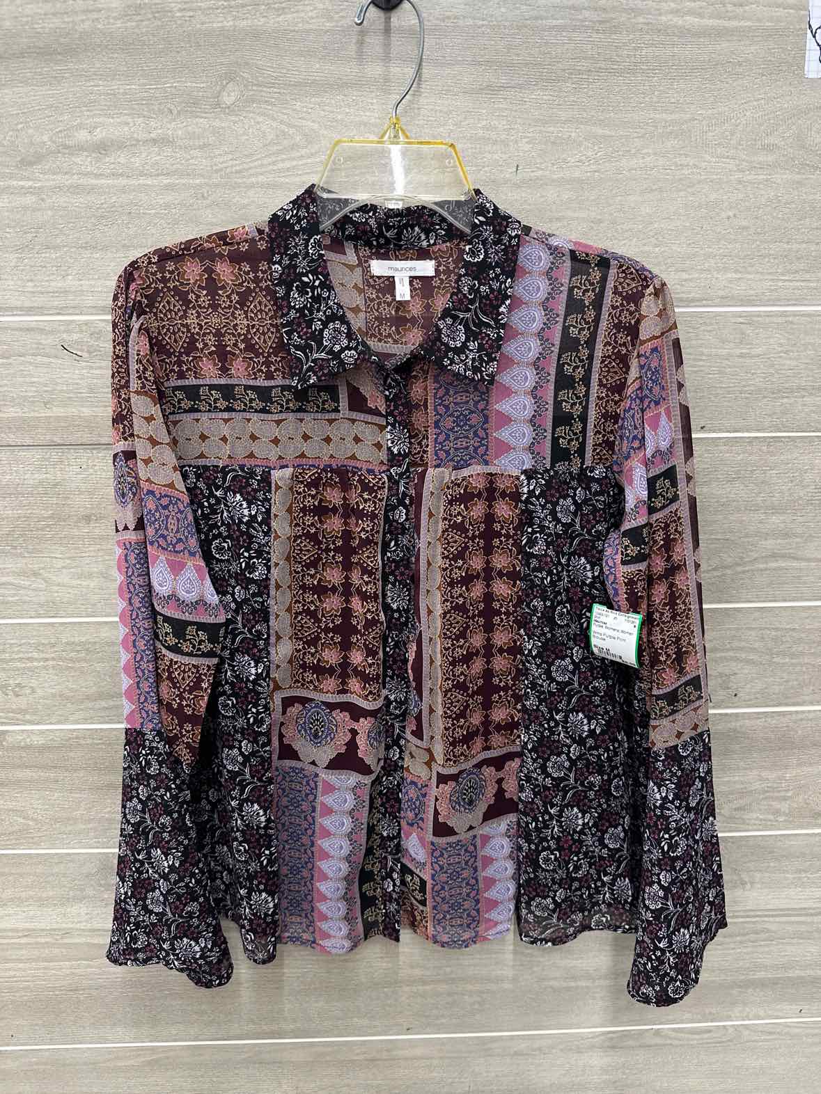 Maurices Size M Purple Womens Shirt