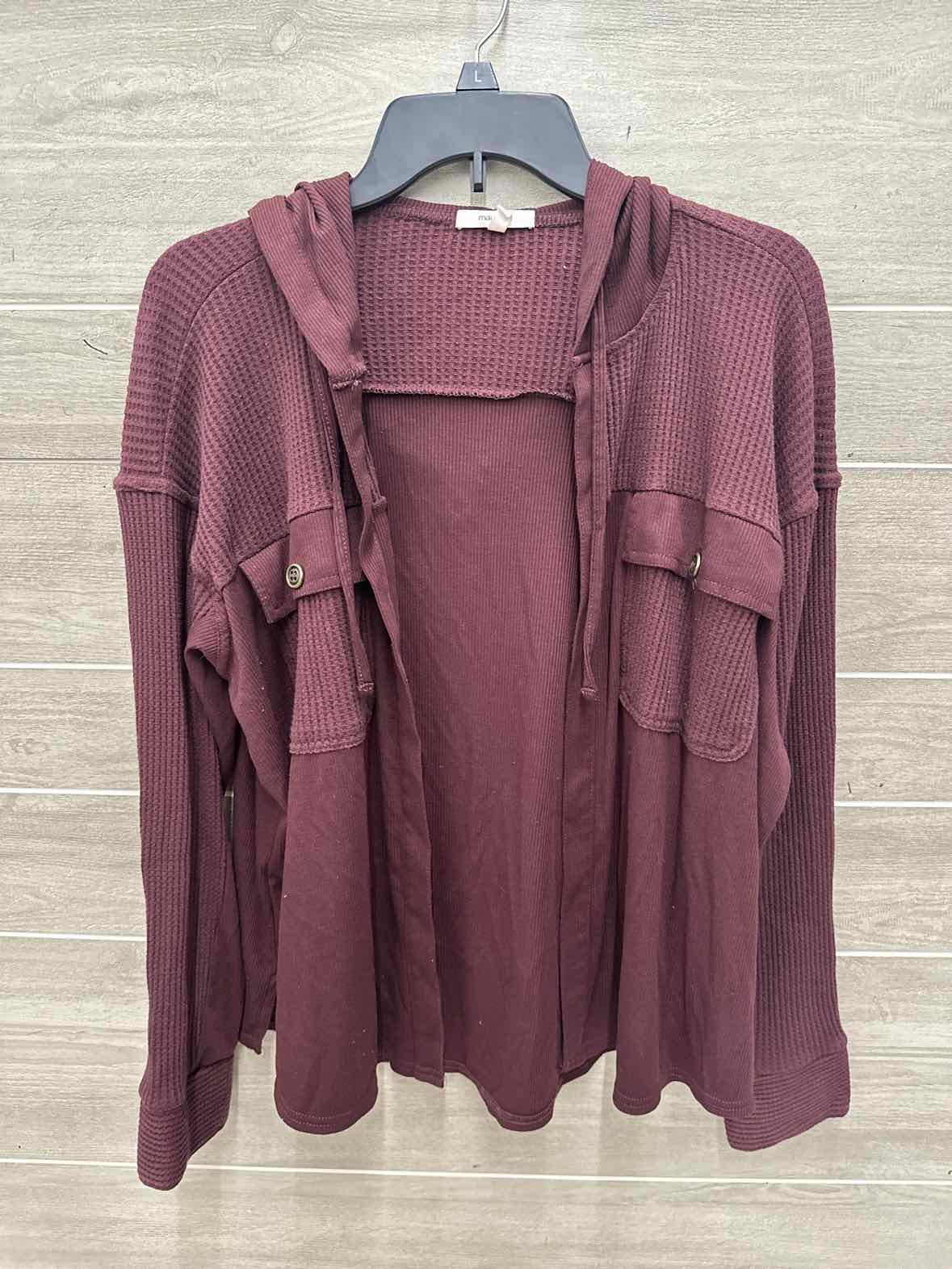 Maurices Size L Burgundy Womens Shirt