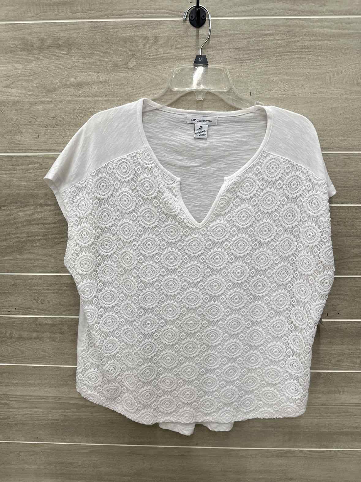 Liz Claiborne Size XL White Womens Shirt