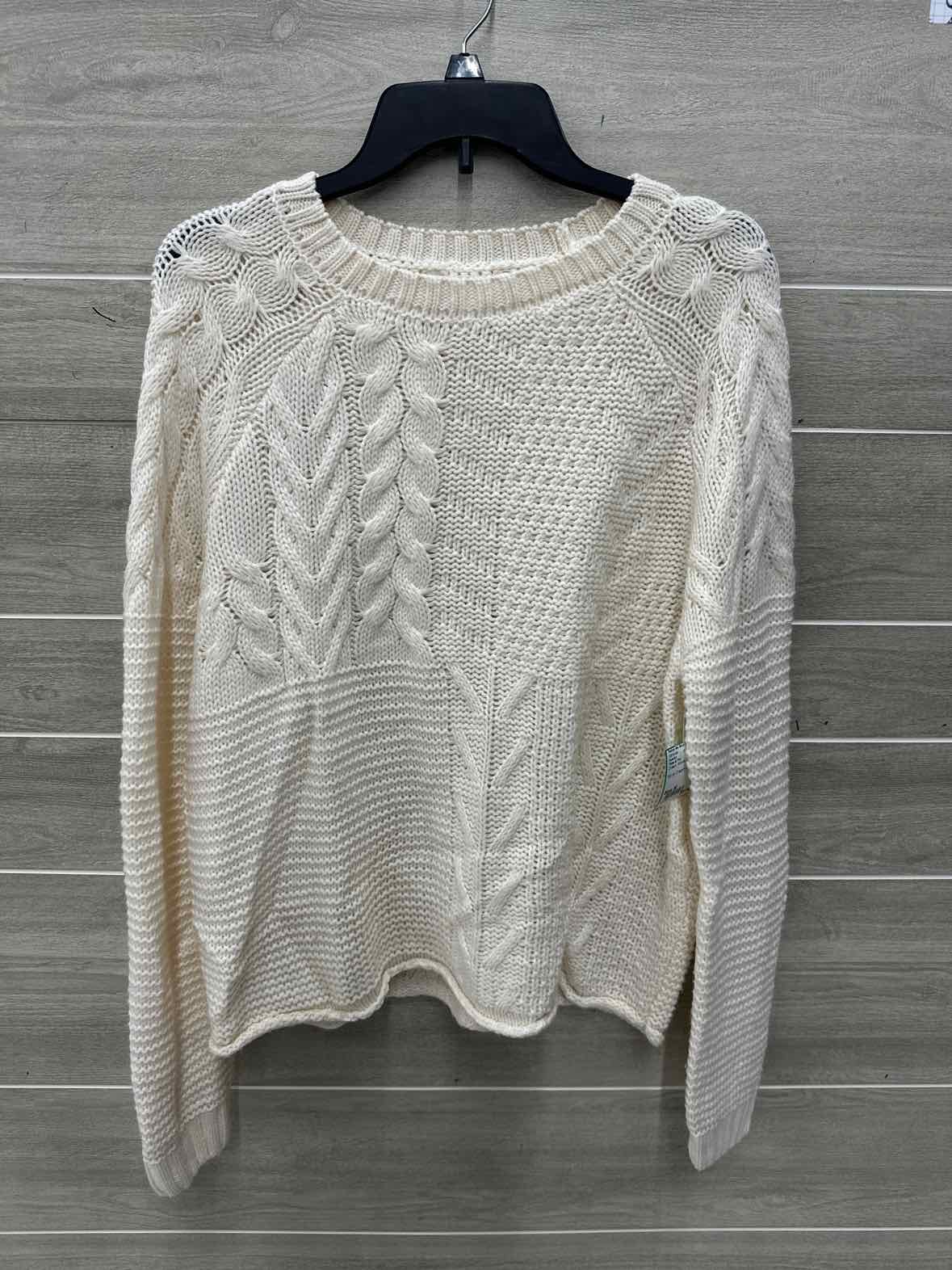 Time & Tru Size M Cream Womens Sweater