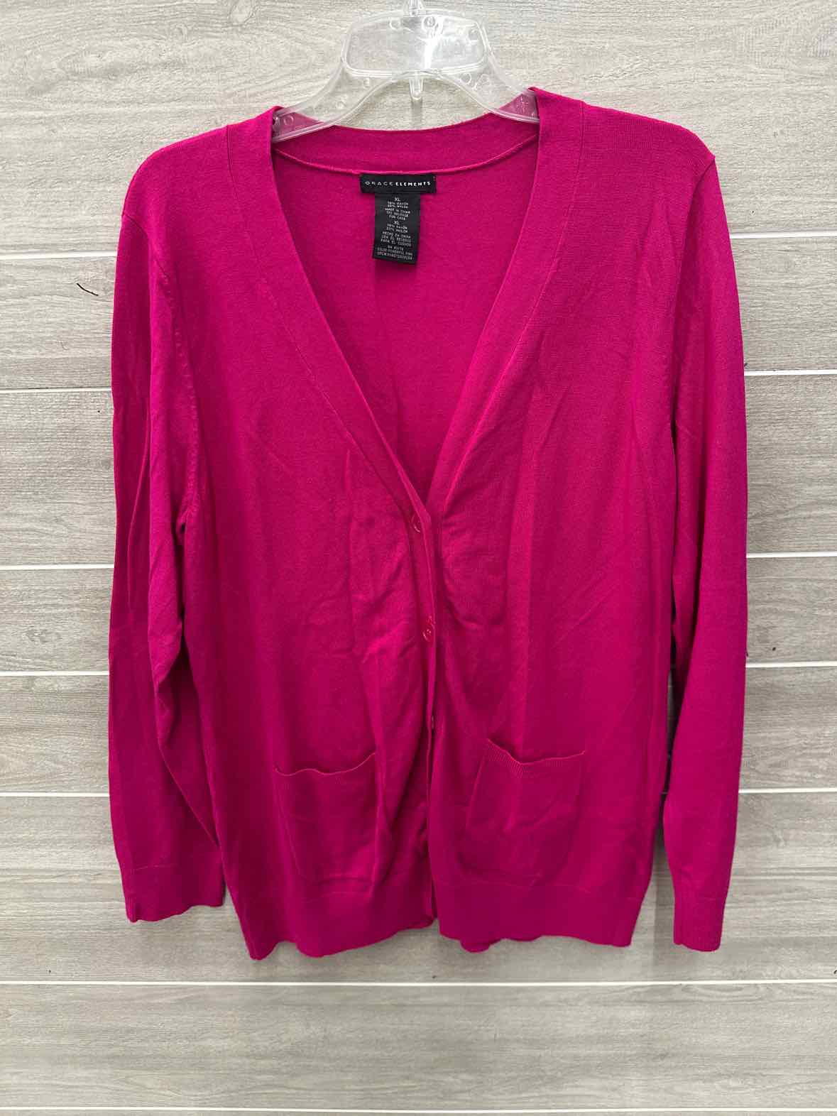 Grace Elements Size XL Pink Womens Sweater