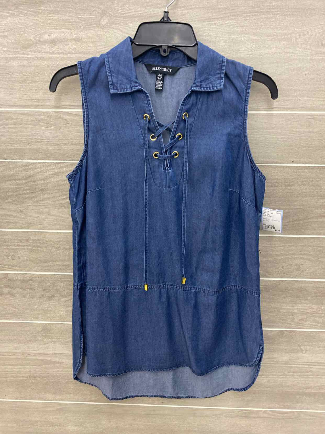 Ellen Tracy Blue Womens Size Small Tank Top