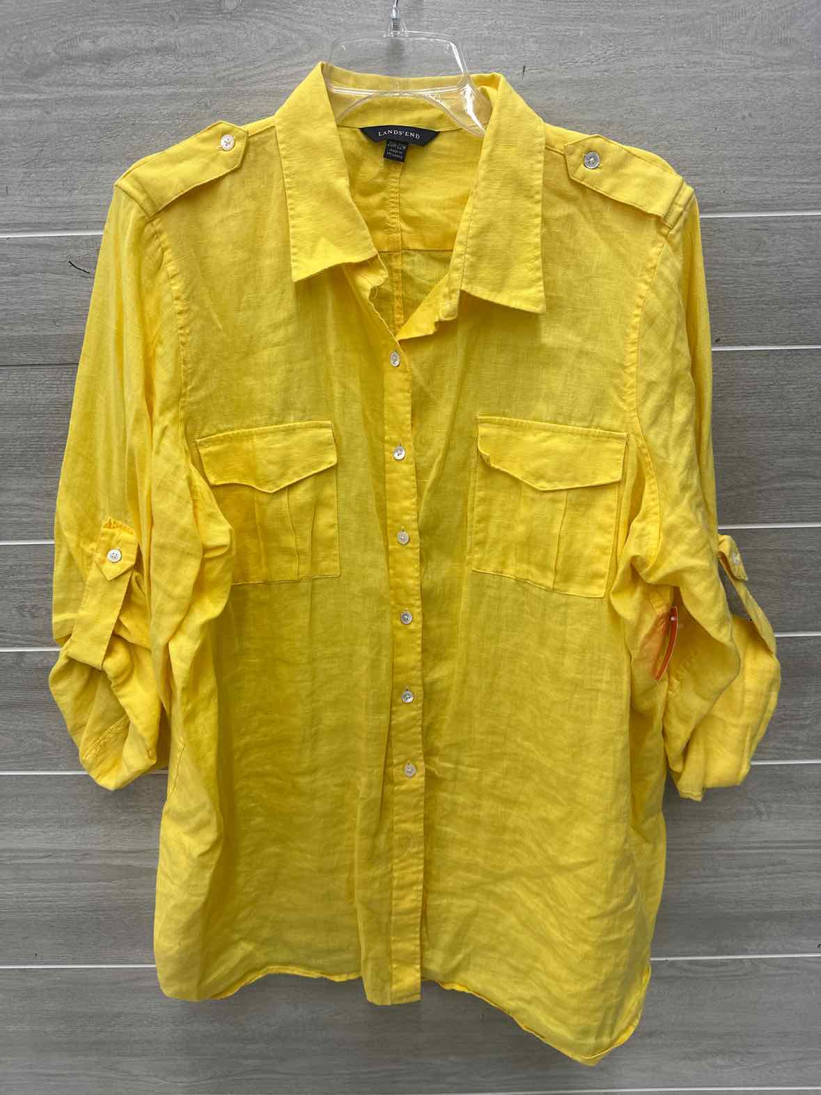 Lands End Size 20/22W Yellow Plus Shirt