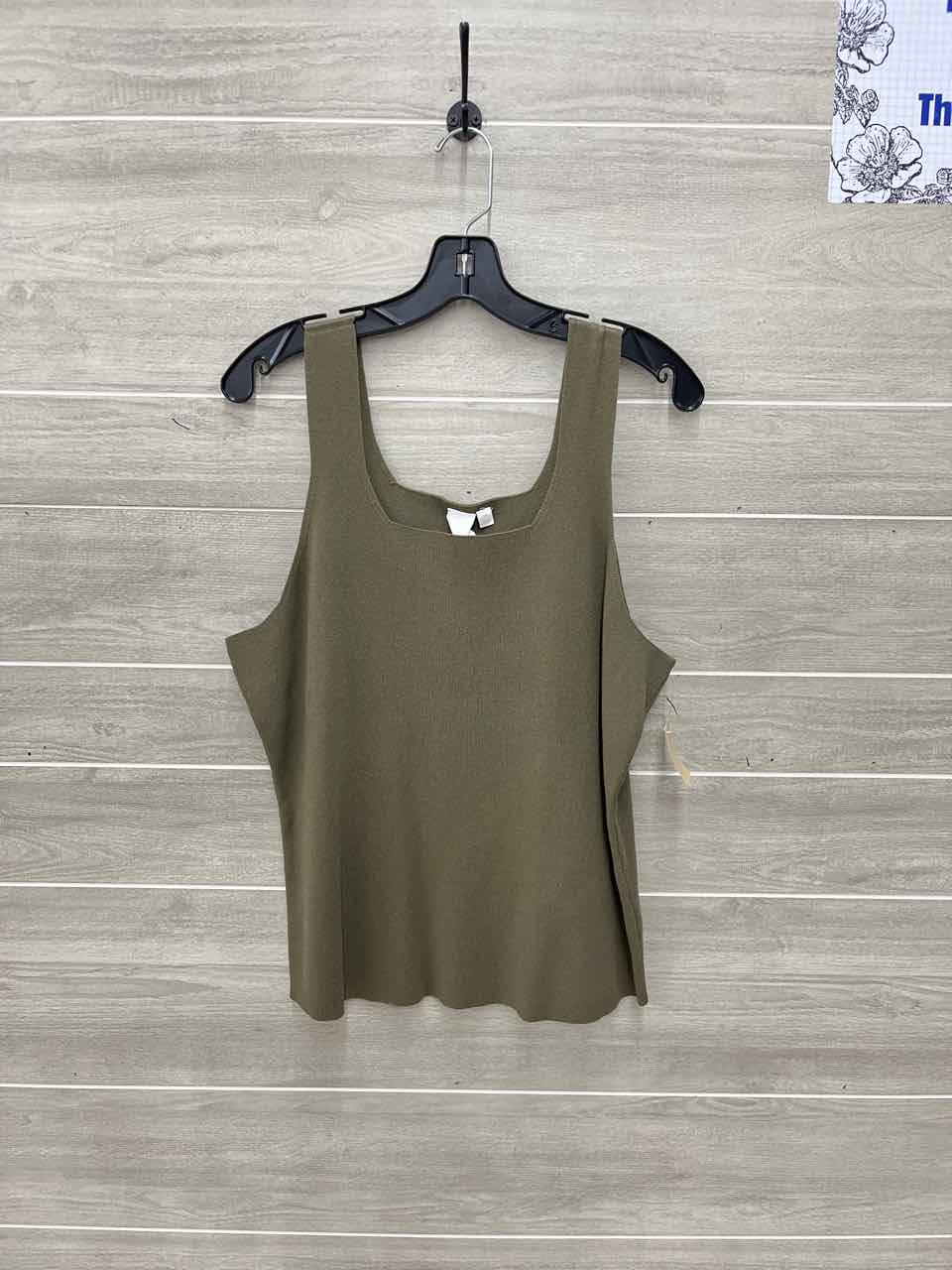Olive Womens Size 2X Tank Top