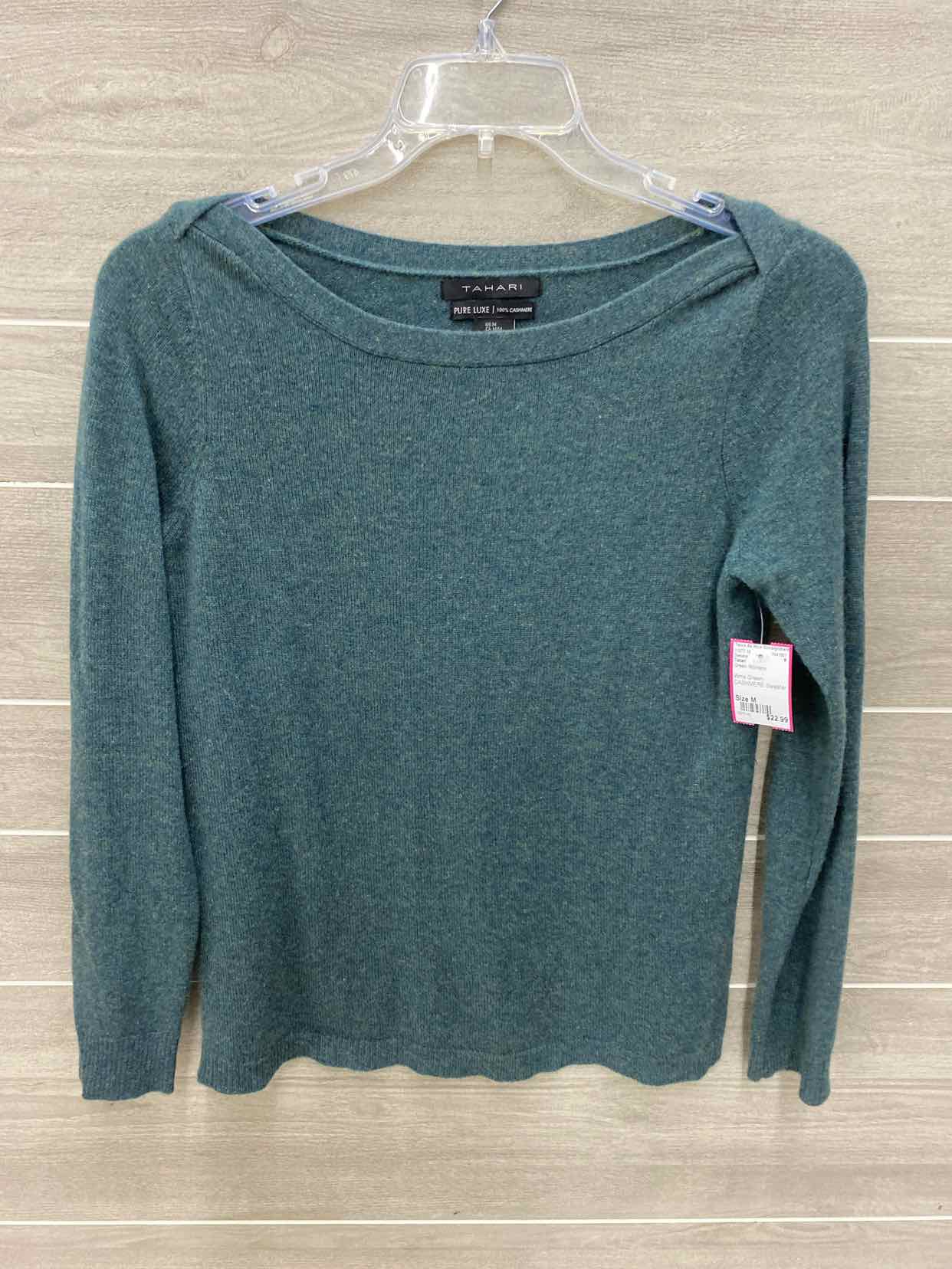 Tahari Green Womens Size M Sweater
