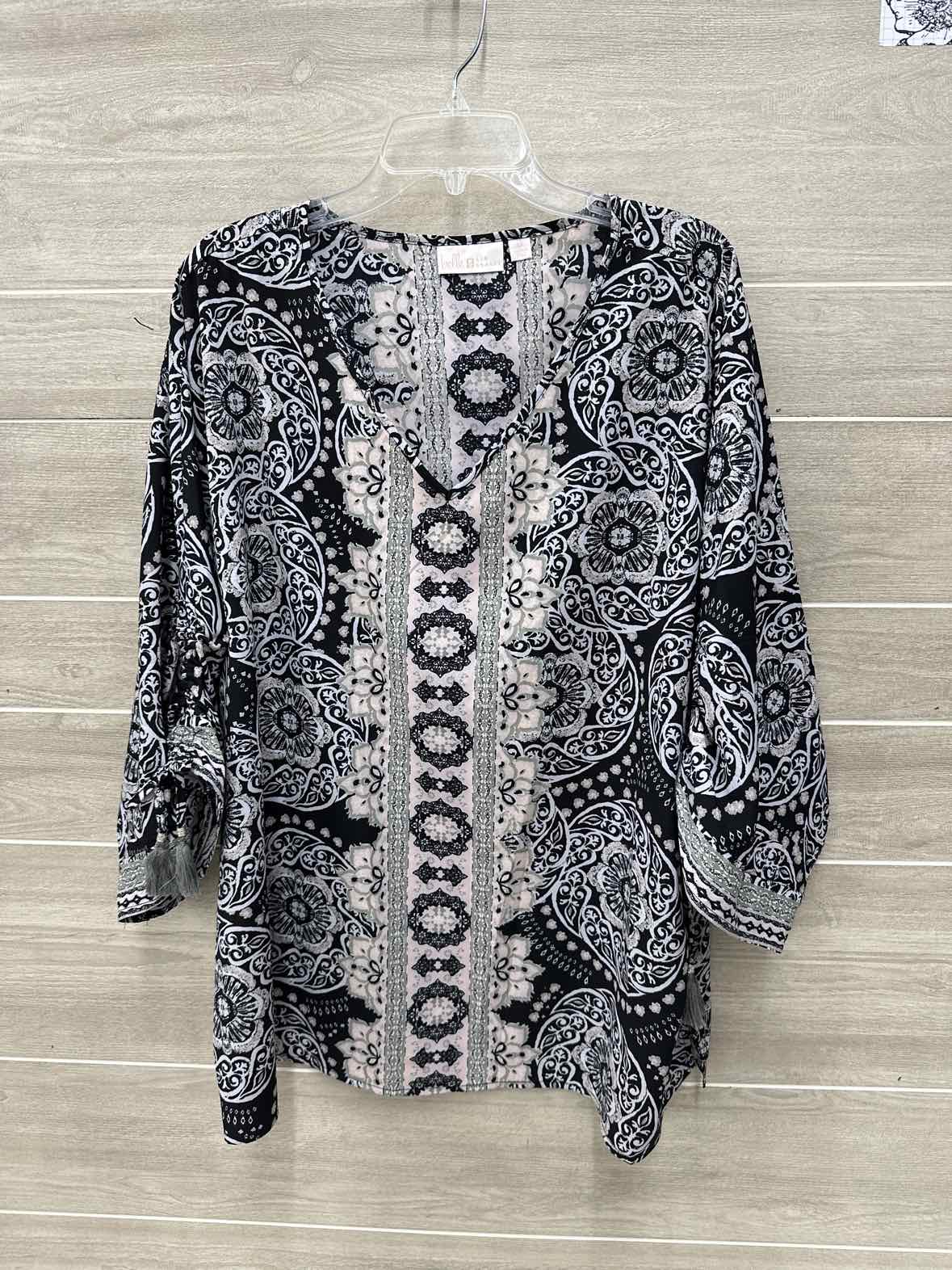 belle by Kim Gravel Size 2X Black Plus Shirt