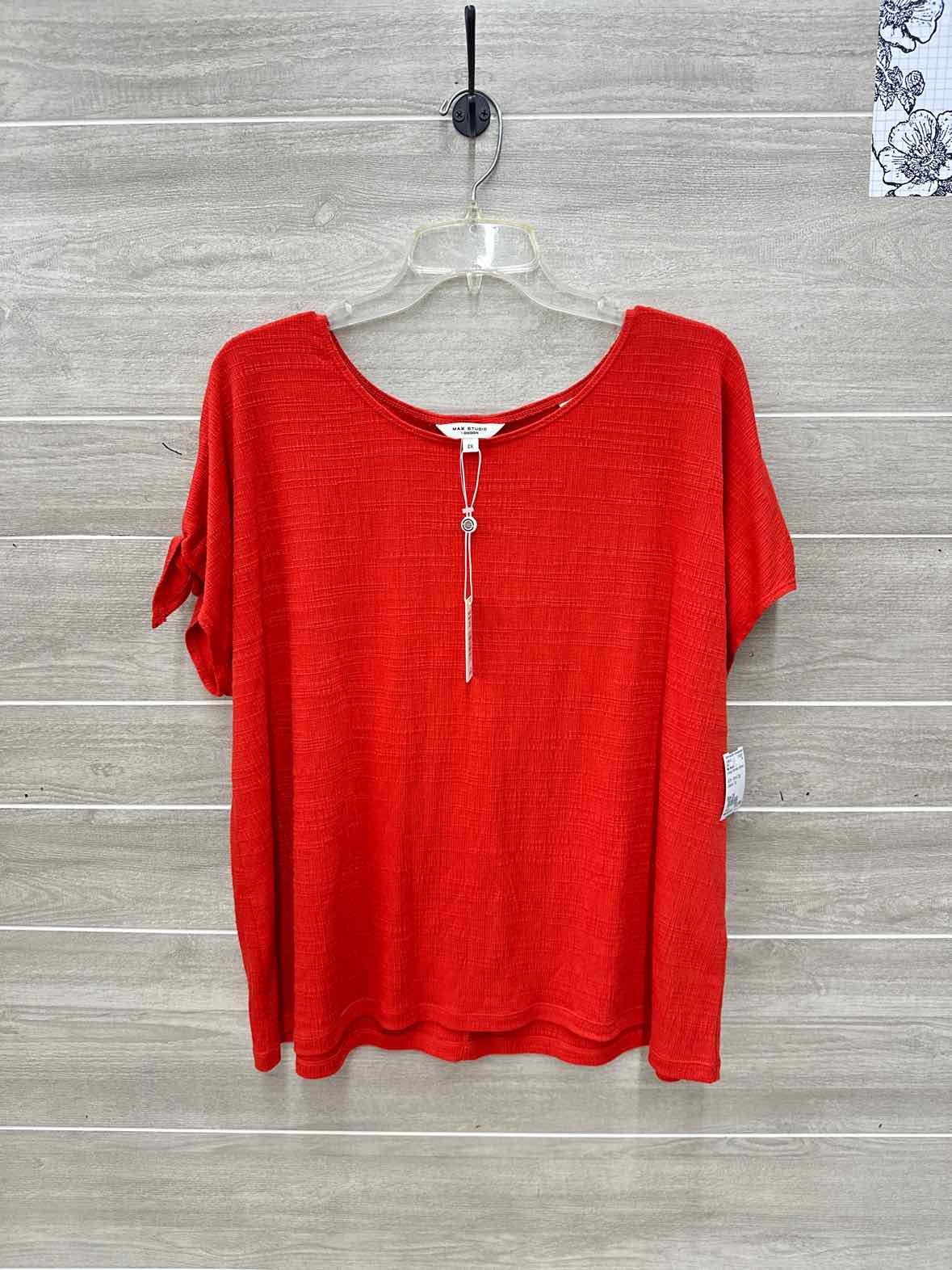 Max Studio Orange Womens Women Size 2X Shirt