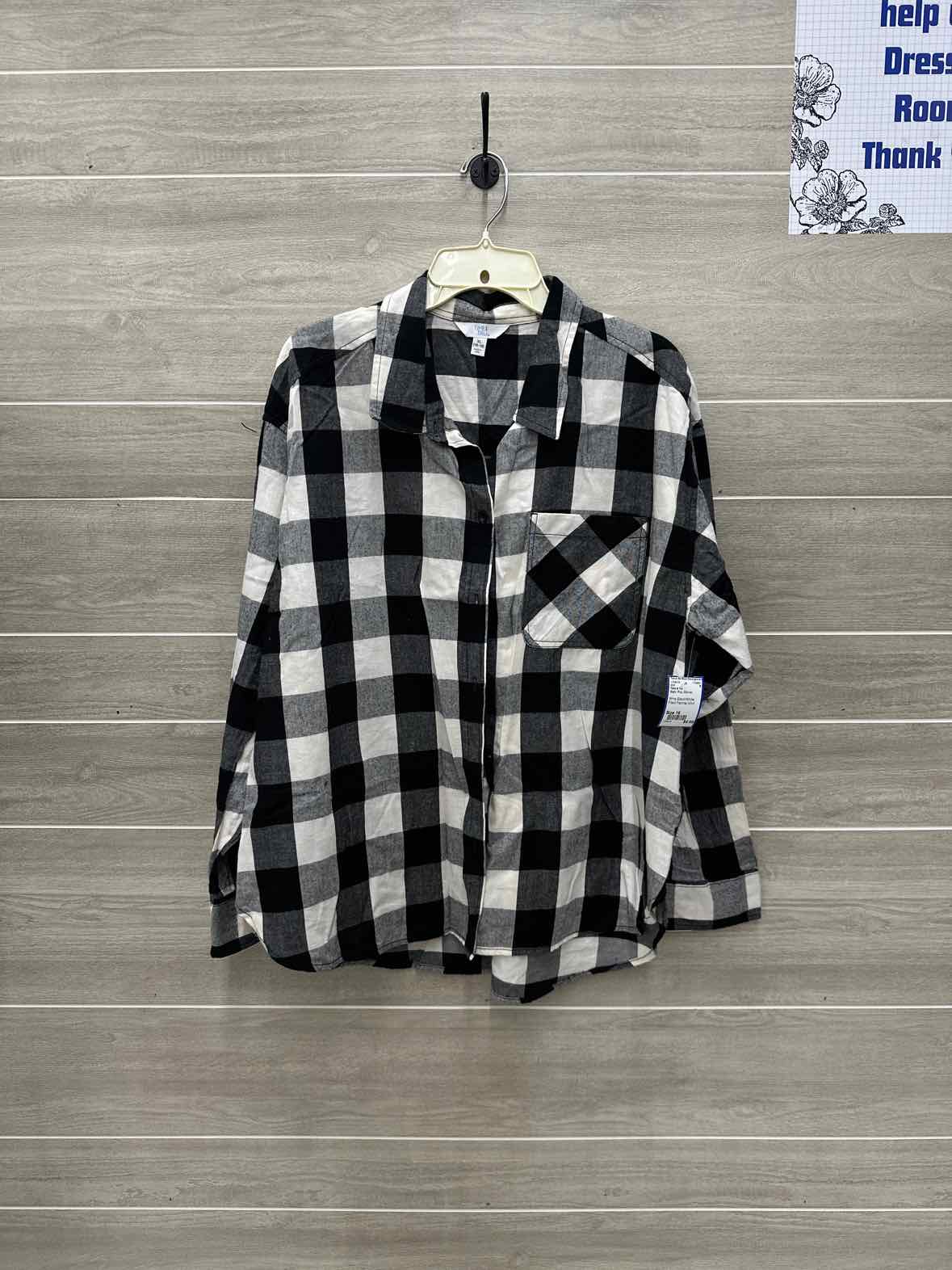 Time & Tru Size 16 Black Plus Shirt