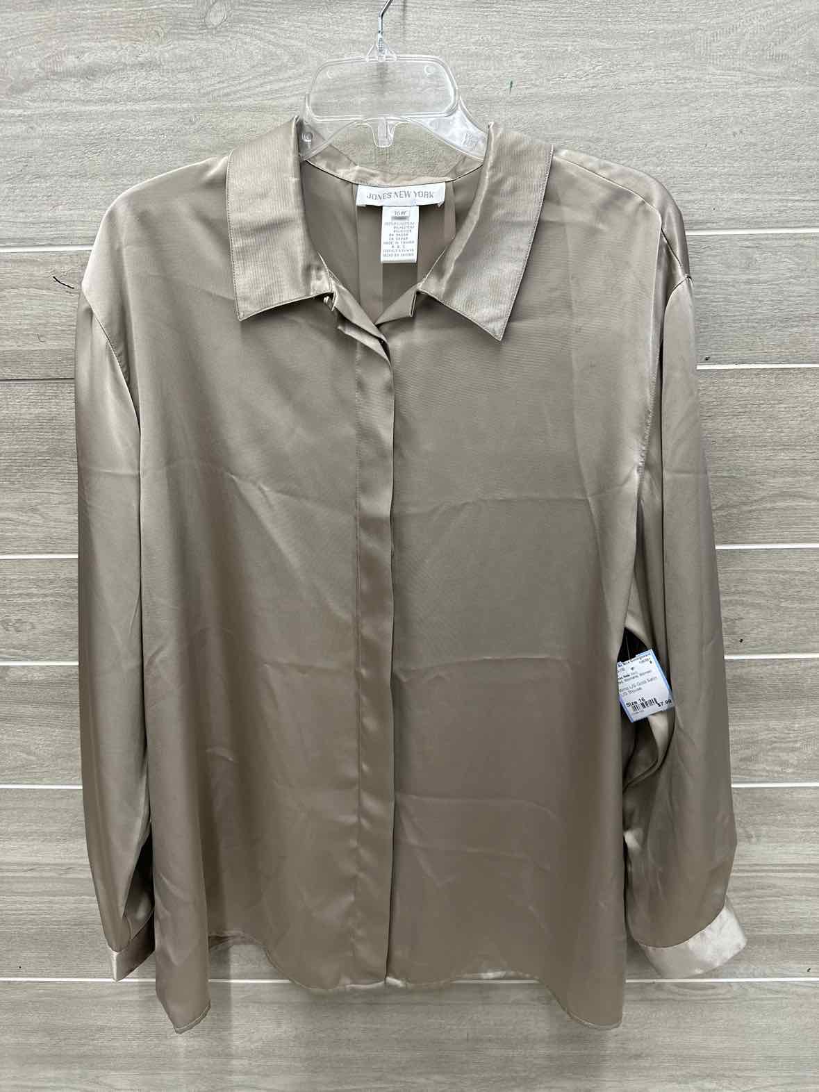 Jones New York Size 16 Gold Womens Shirt