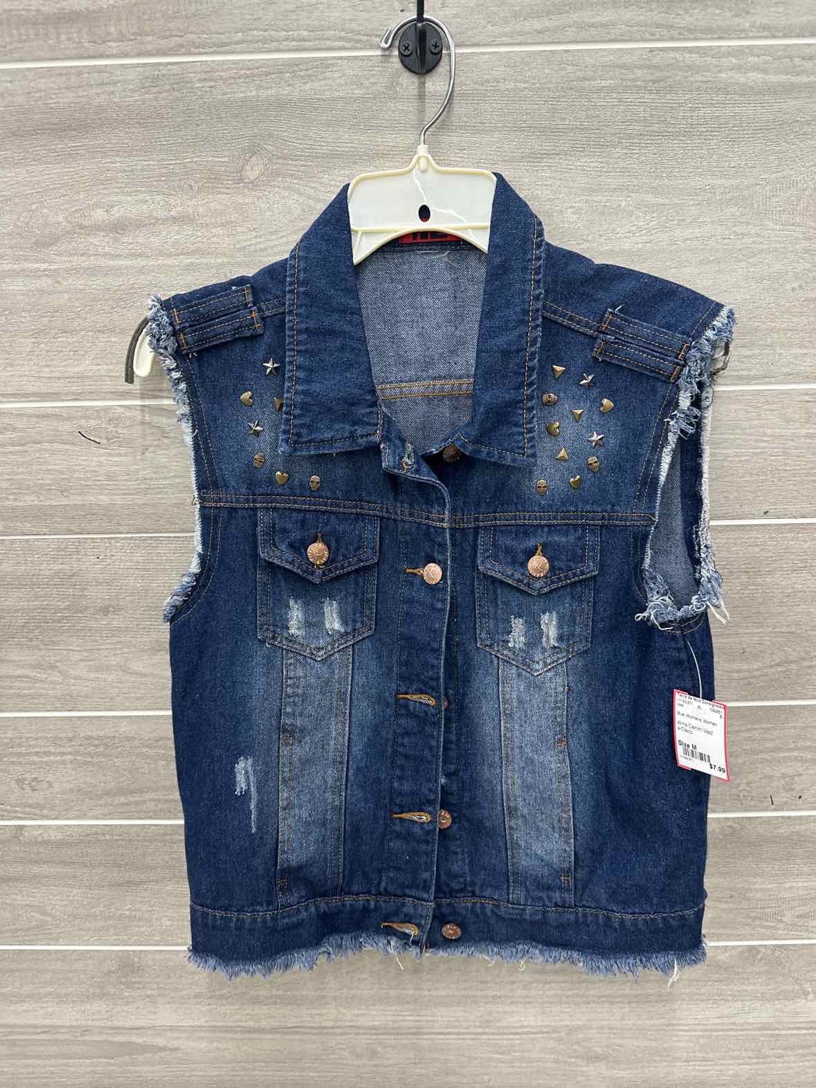 Blue Womens Women Size M Vest