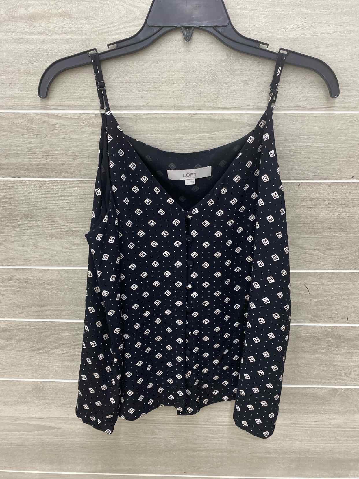 LOFT Black Womens Size L Tank Top