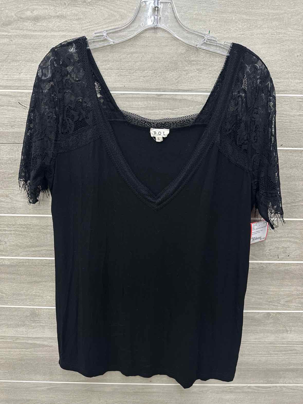 POL Size L Black Womens Shirt
