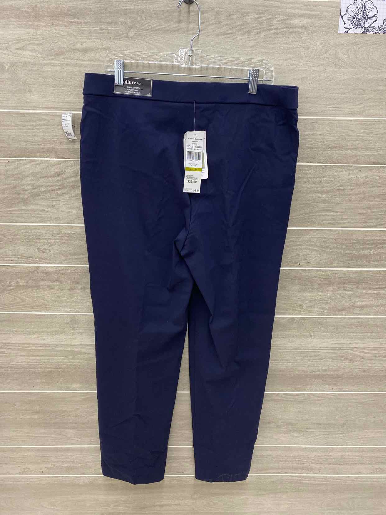 Alfred Dunner Navy Womens Women Size 14 Pants