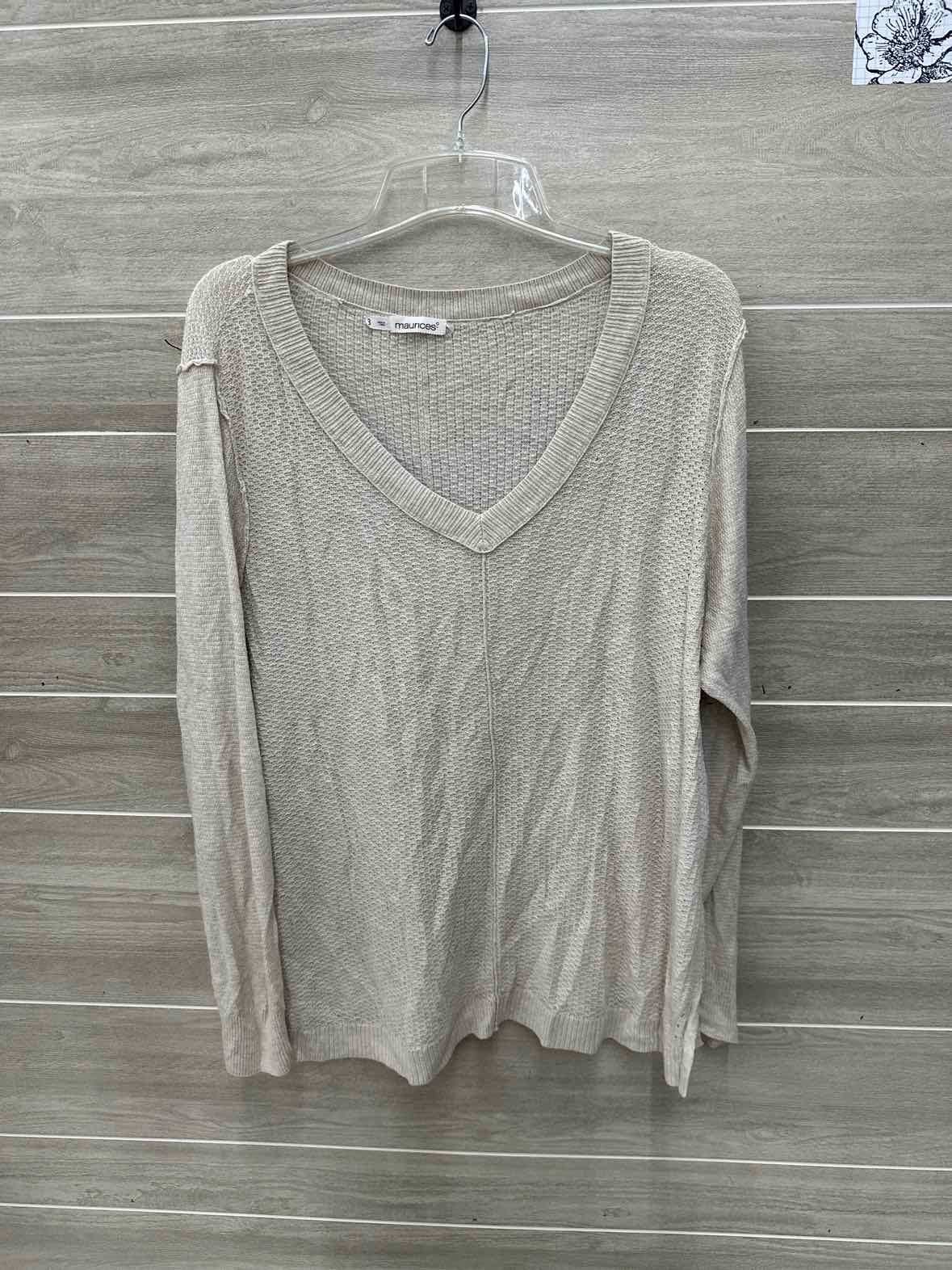 Maurices Size 3X White Plus Shirt