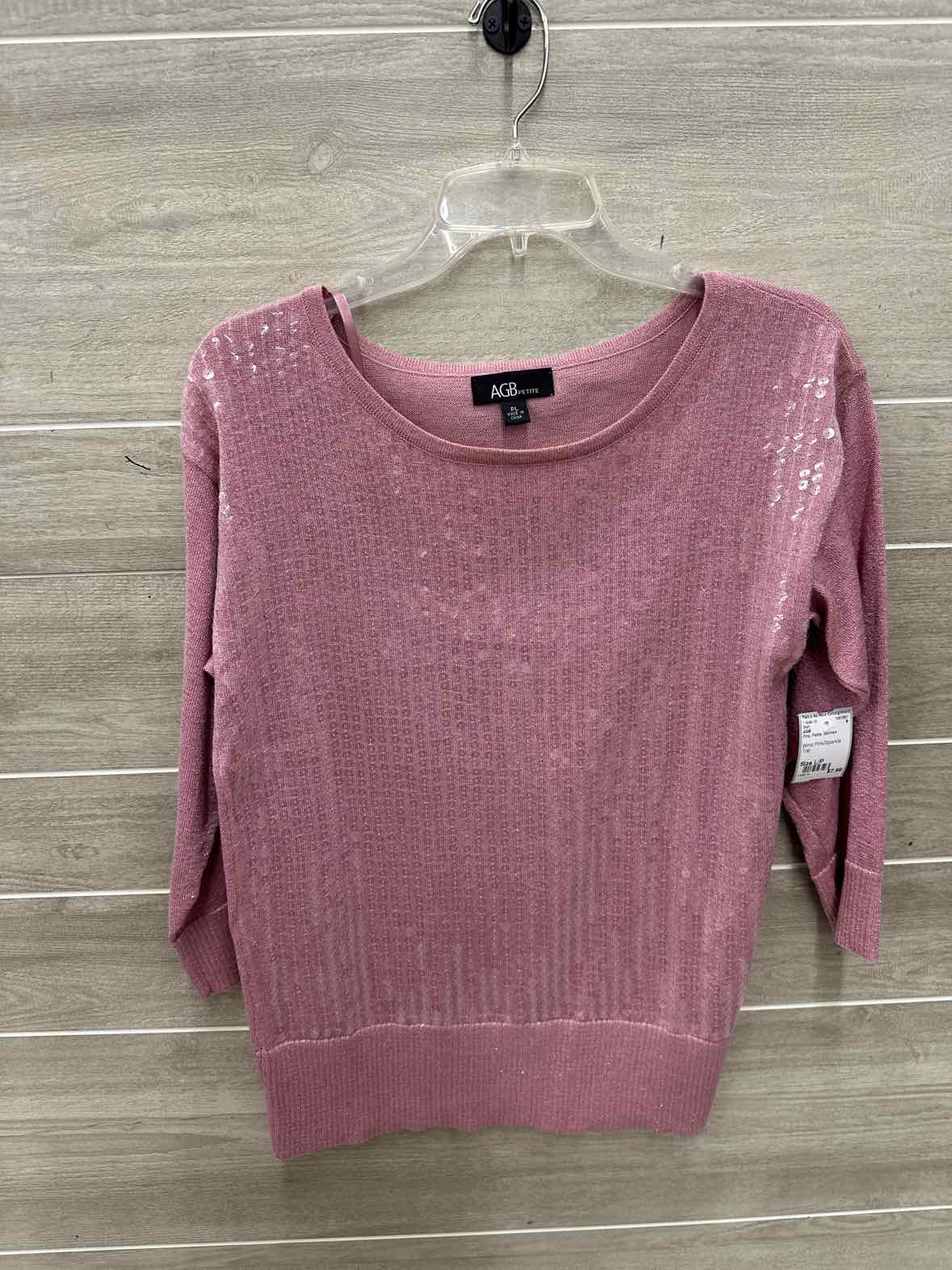 AGB Size L/P Pink Petite Shirt