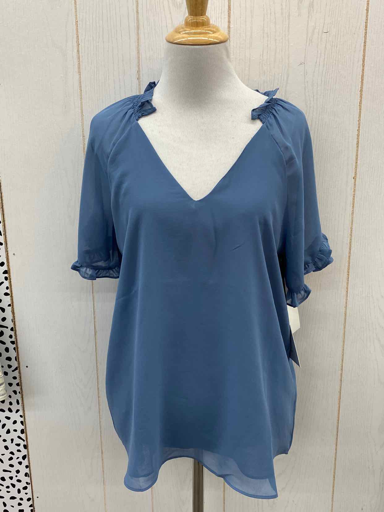 1.State Blue Womens Size M Shirt