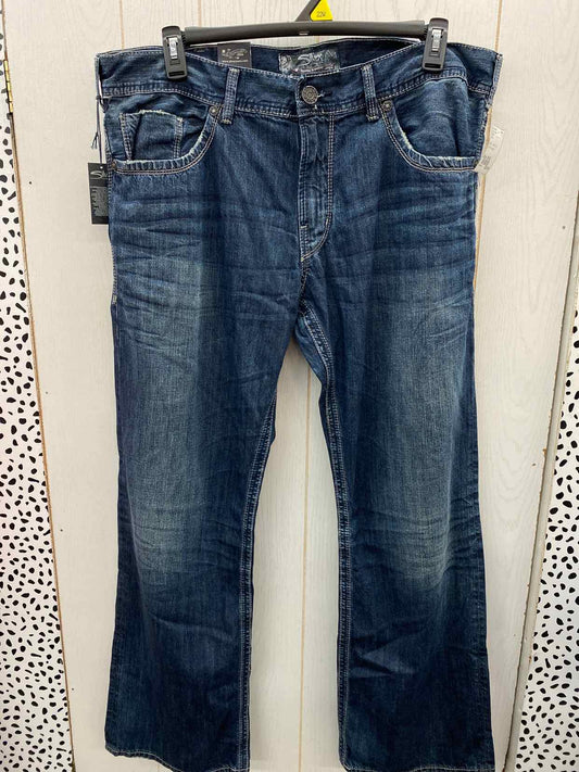 Silver Size 38/32 Mens Jeans