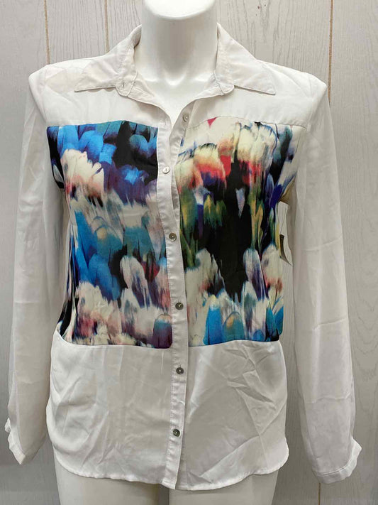 NY Collection White Womens Size L Shirt