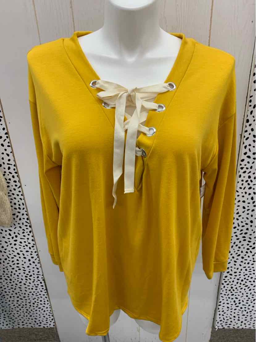 Bibi Yellow Womens Size L Shirt