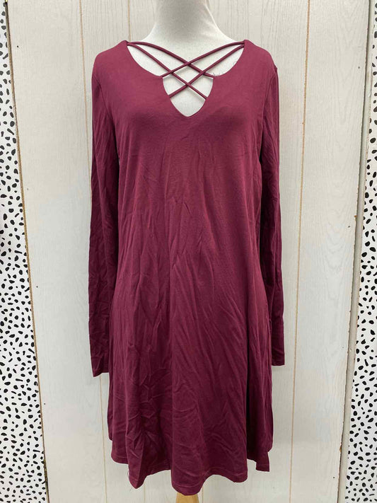 Burgundy Womens Socialite Size 8/10 Dress