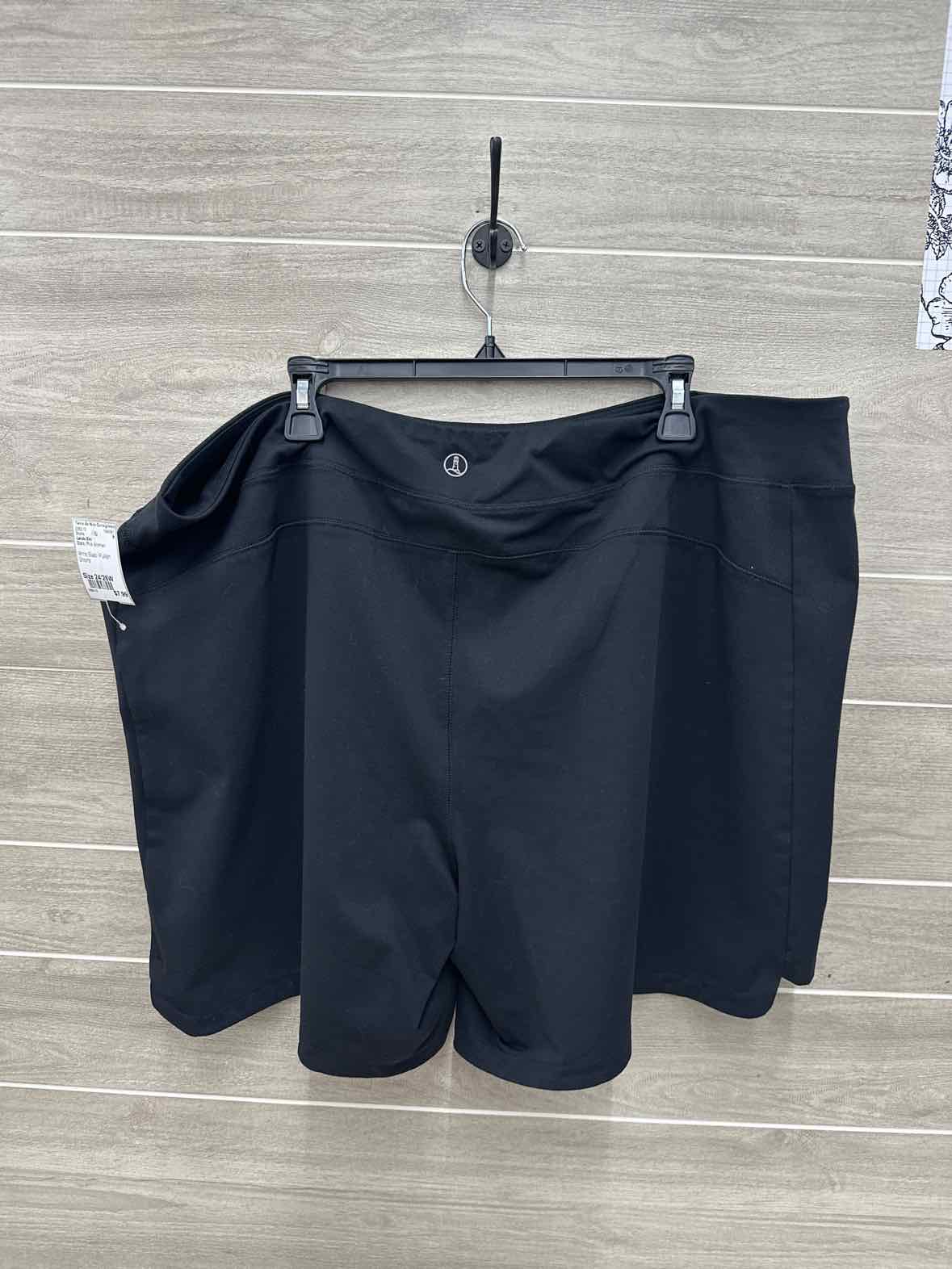 Lands End Size 24/26W Black Plus Shorts