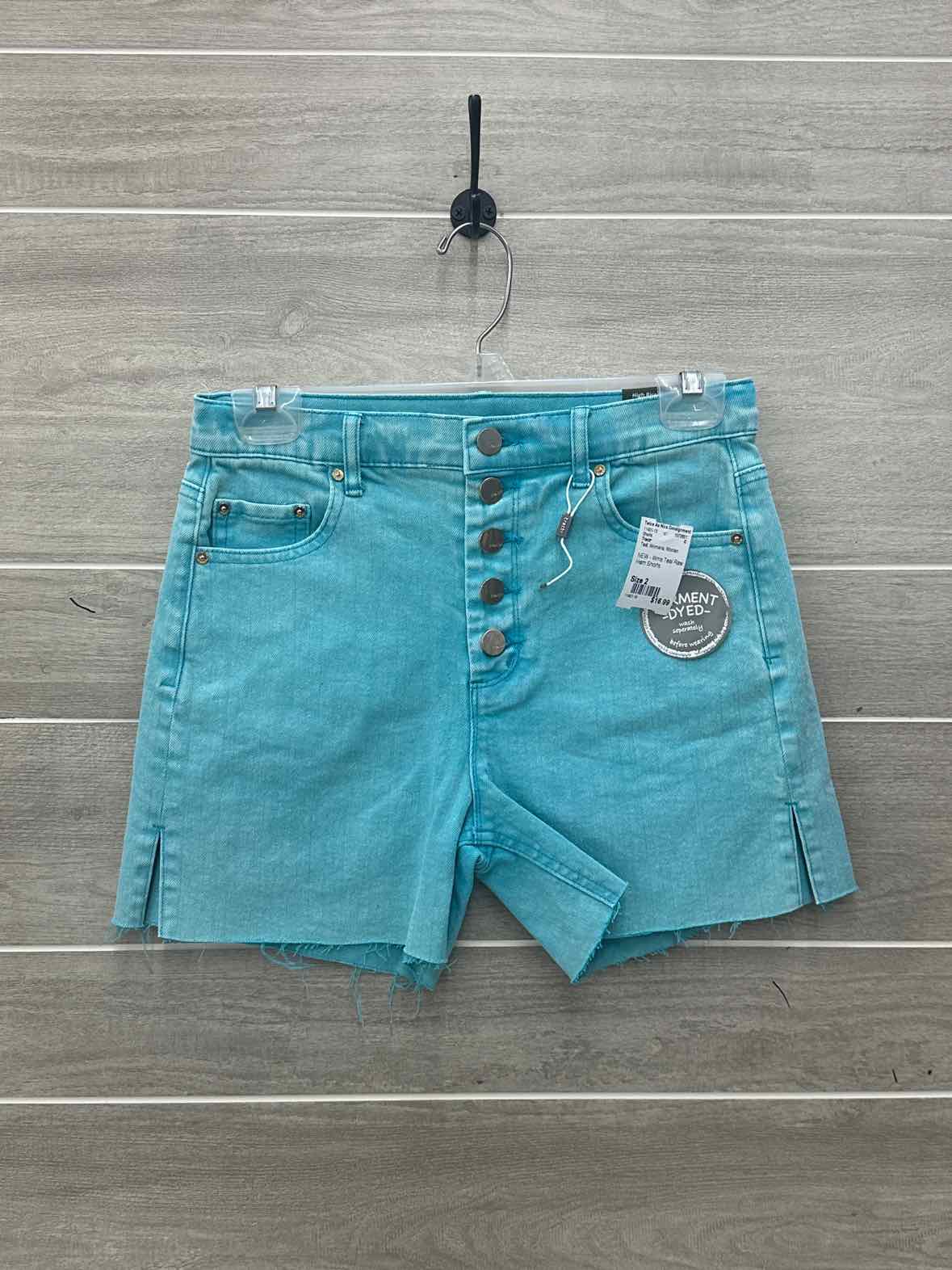 Tractr Teal Womens Women Size 2 Shorts