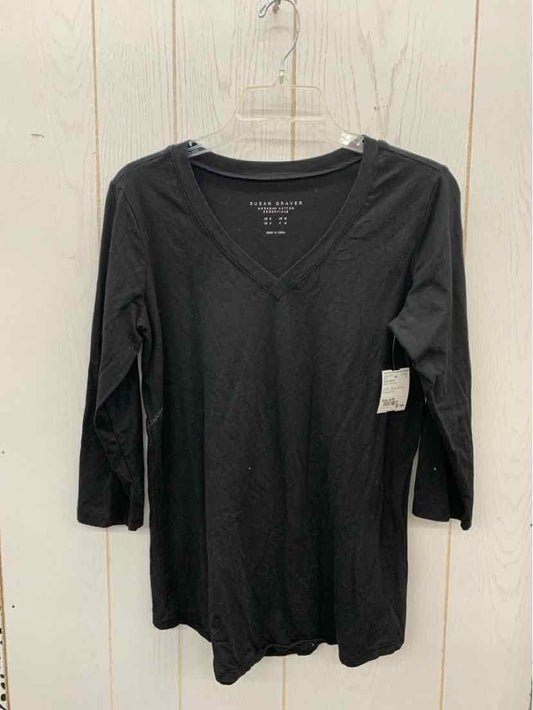 Susan Graver Black Womens Size S/M Shirt