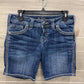 Silver Blue Womens Women Size 6 Shorts